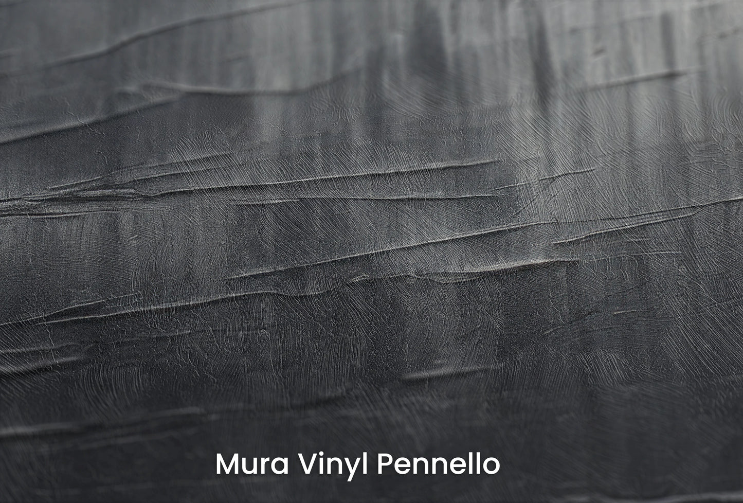 Zbliżenie na artystyczną fototapetę o nazwie Silver Strokes na podłożu Mura Vinyl Pennello - faktura pociągnięć pędzla malarskiego.
