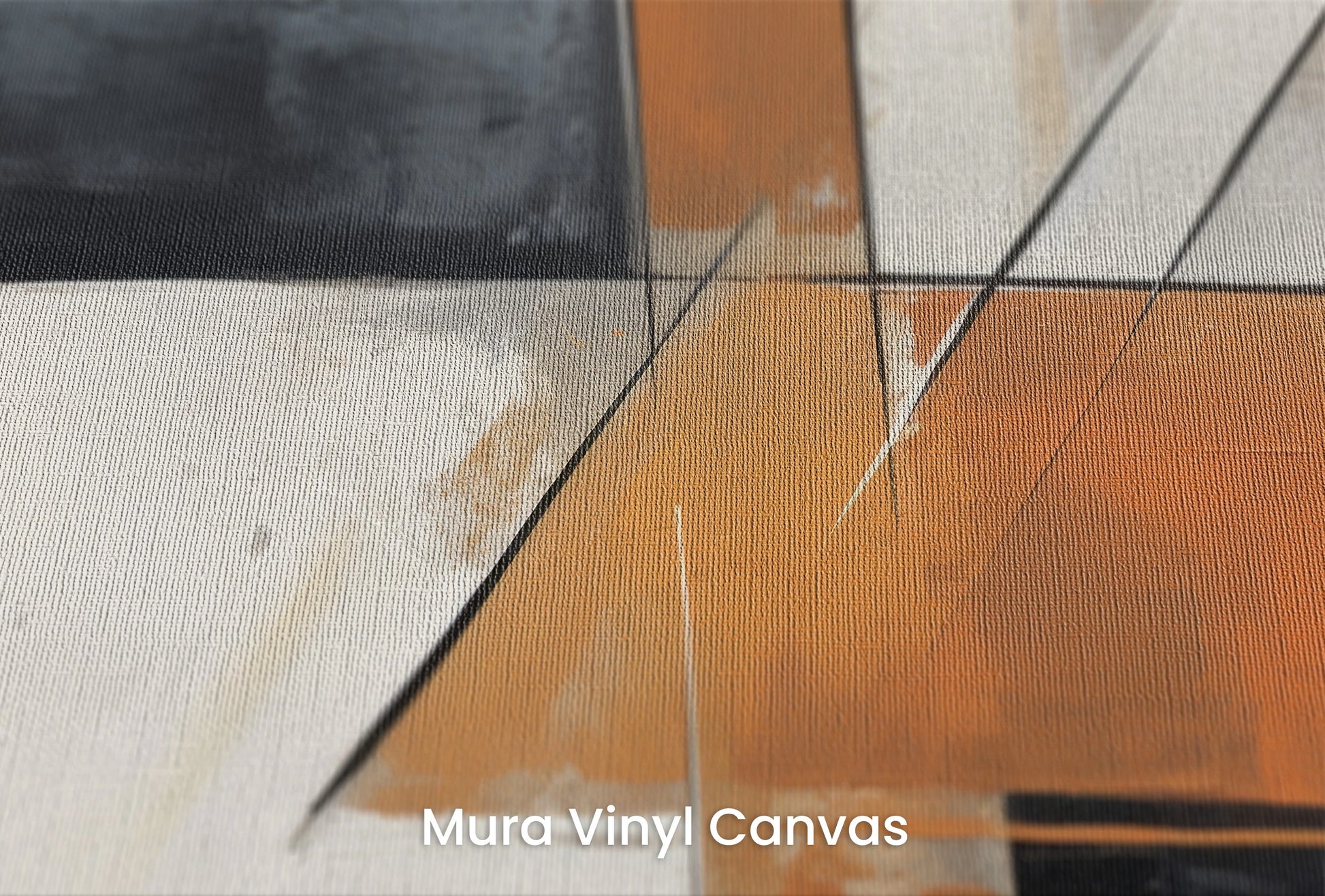 Zbliżenie na artystyczną fototapetę o nazwie Contrasting Lines na podłożu Mura Vinyl Canvas - faktura naturalnego płótna.