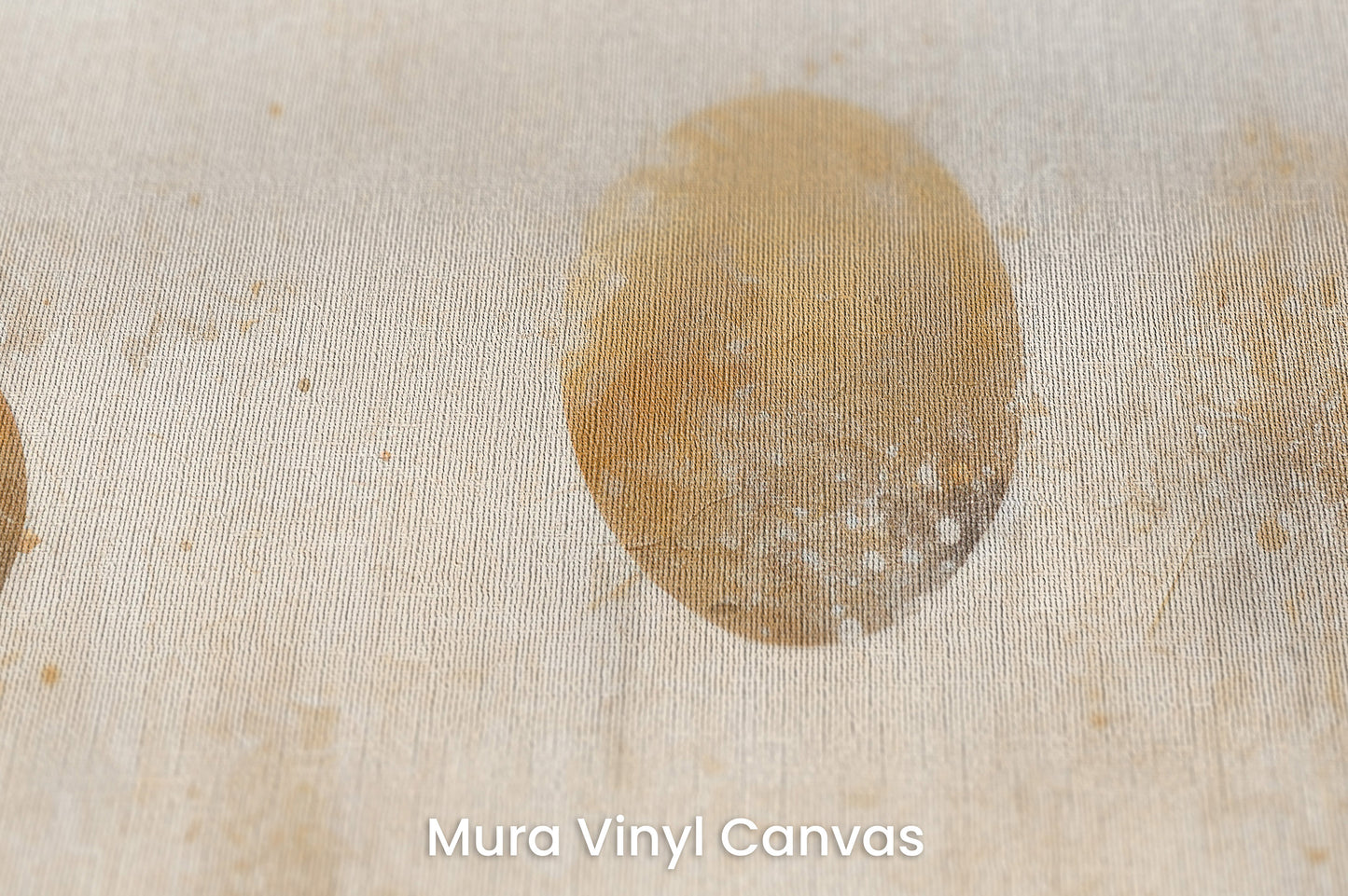 Zbliżenie na artystyczną fototapetę o nazwie AURUM DUST ECLIPSE na podłożu Mura Vinyl Canvas - faktura naturalnego płótna.