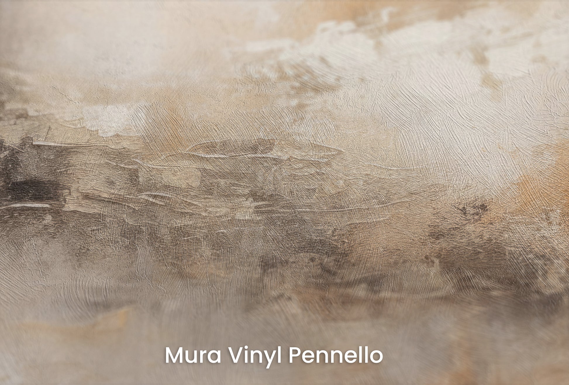 Zbliżenie na artystyczną fototapetę o nazwie ECHOES OF DAWN na podłożu Mura Vinyl Pennello - faktura pociągnięć pędzla malarskiego.