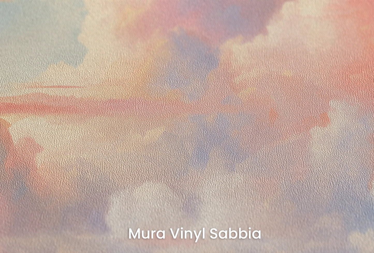 Zbliżenie na artystyczną fototapetę o nazwie Pastel Serenity #2 na podłożu Mura Vinyl Sabbia struktura grubego ziarna piasku.