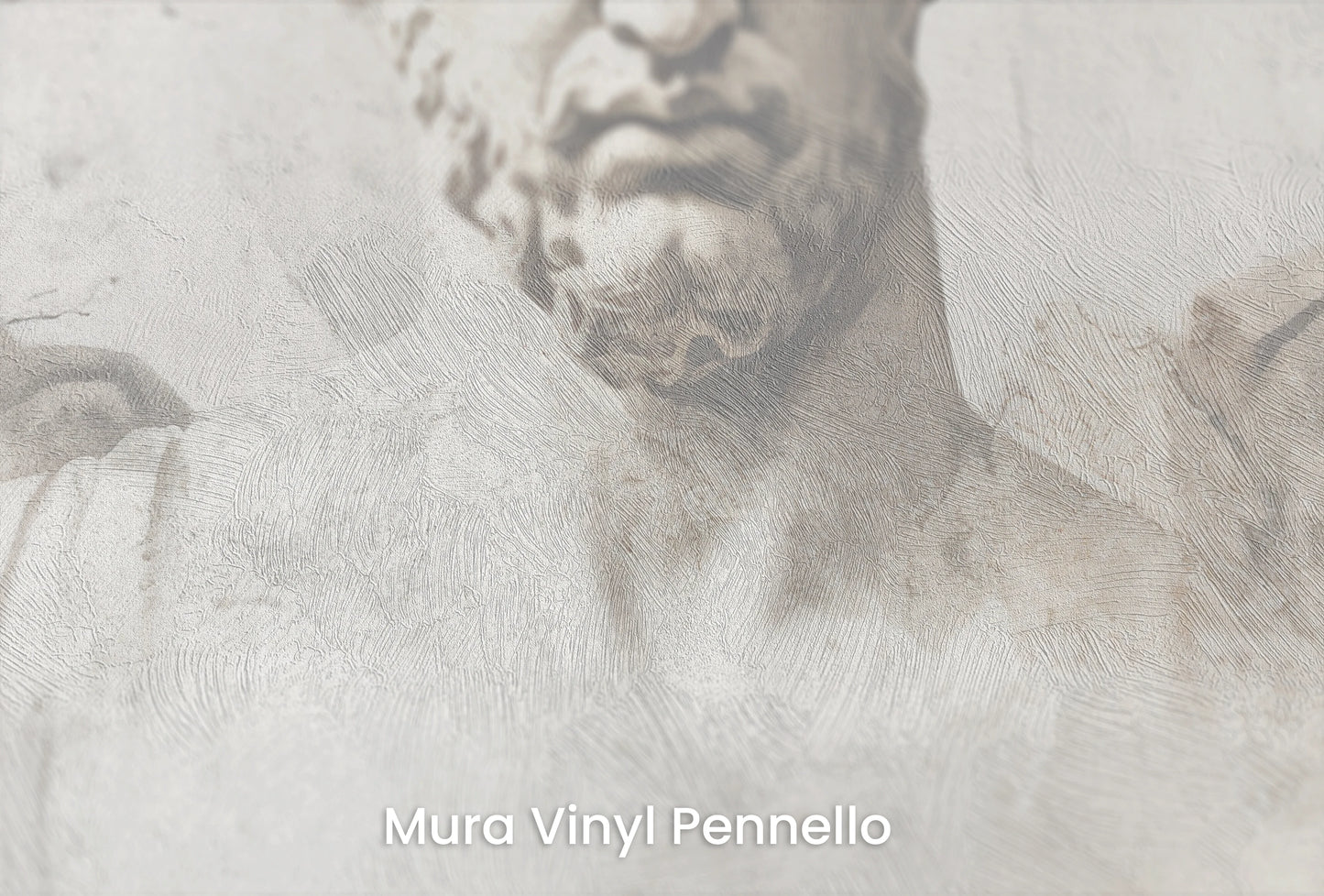 Zbliżenie na artystyczną fototapetę o nazwie Apollo's Melody na podłożu Mura Vinyl Pennello - faktura pociągnięć pędzla malarskiego.