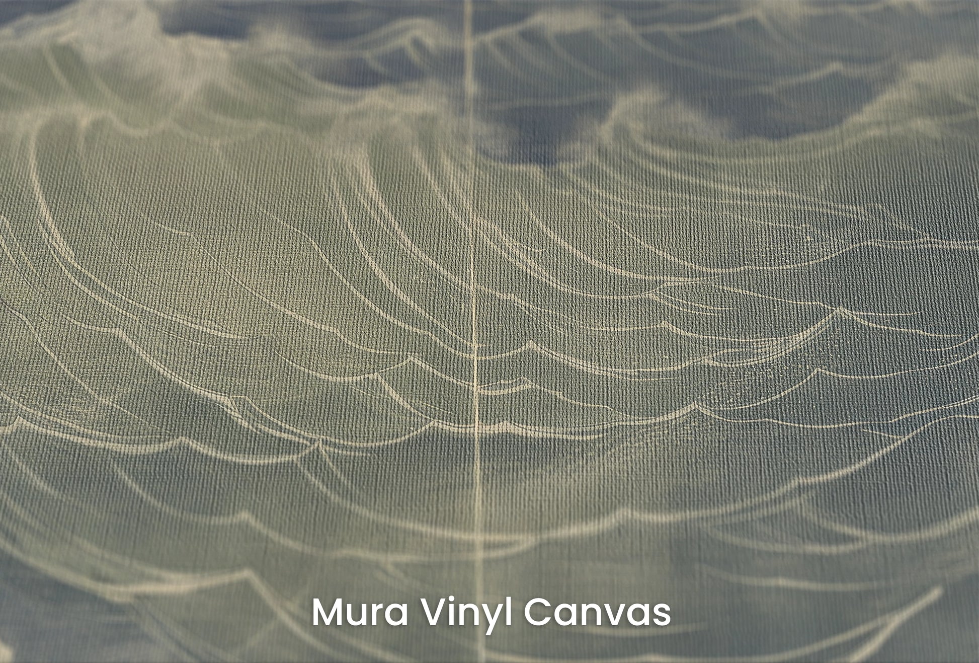 Zbliżenie na artystyczną fototapetę o nazwie Soft Ocean Whisper na podłożu Mura Vinyl Canvas - faktura naturalnego płótna.