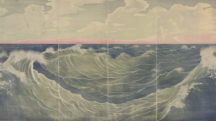 Prezentacja całego wzoru fototapety o nazwie Soft Ocean Whisper