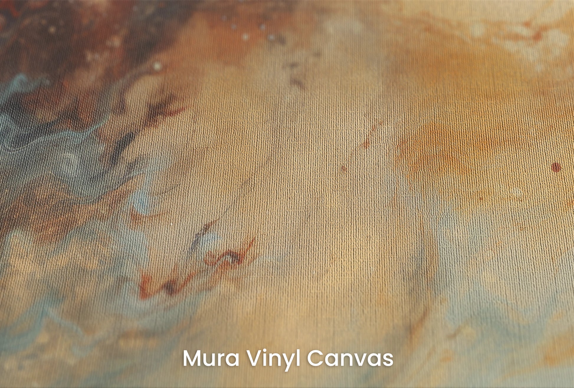 Zbliżenie na artystyczną fototapetę o nazwie Callisto's Vision na podłożu Mura Vinyl Canvas - faktura naturalnego płótna.