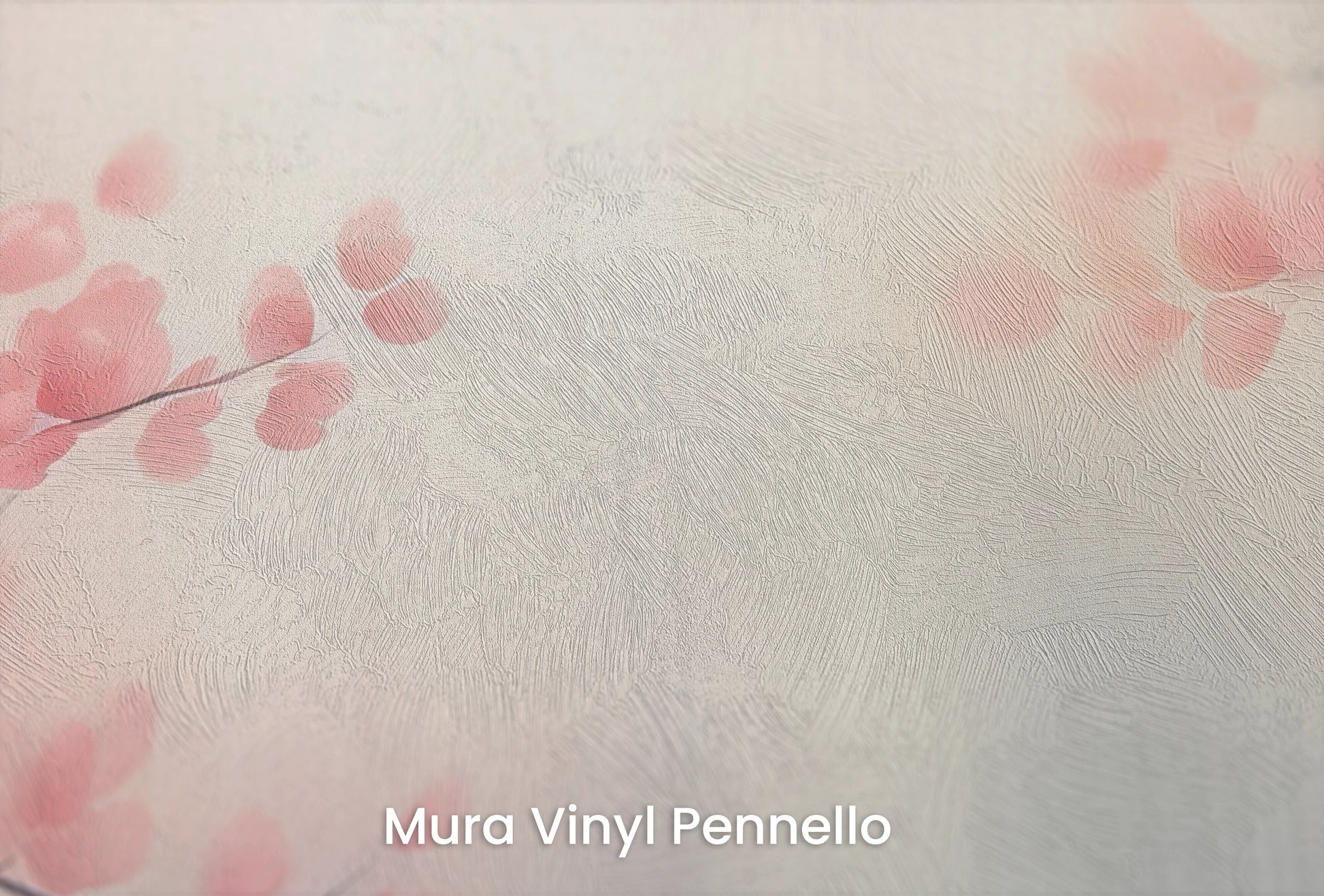 Zbliżenie na artystyczną fototapetę o nazwie Warm Embrace na podłożu Mura Vinyl Pennello - faktura pociągnięć pędzla malarskiego.