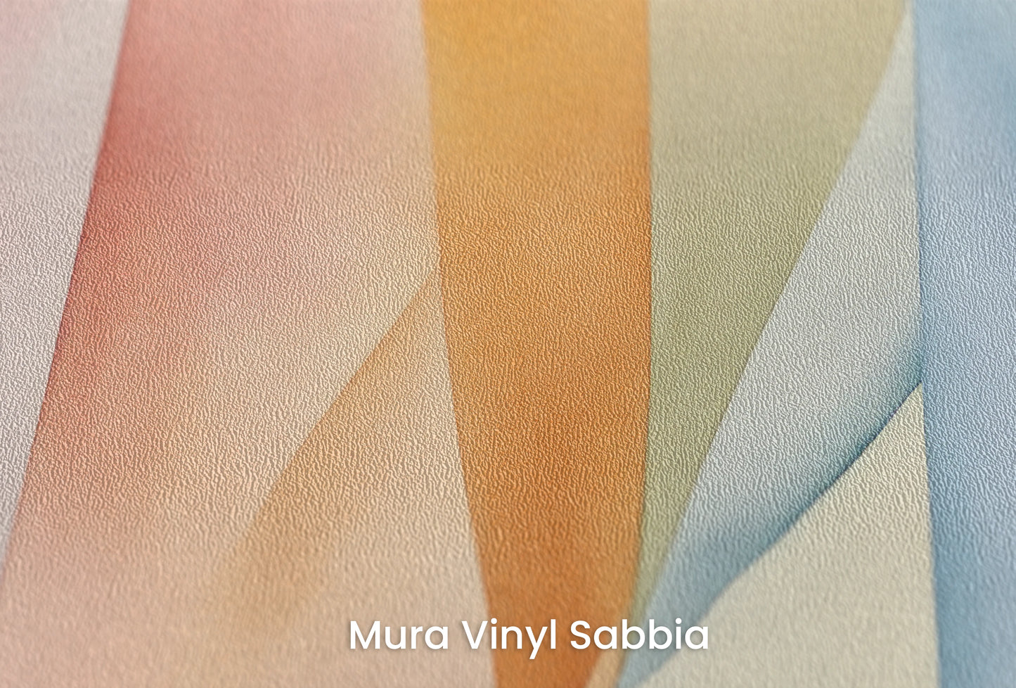 Zbliżenie na artystyczną fototapetę o nazwie Pastel Whirl na podłożu Mura Vinyl Sabbia struktura grubego ziarna piasku.