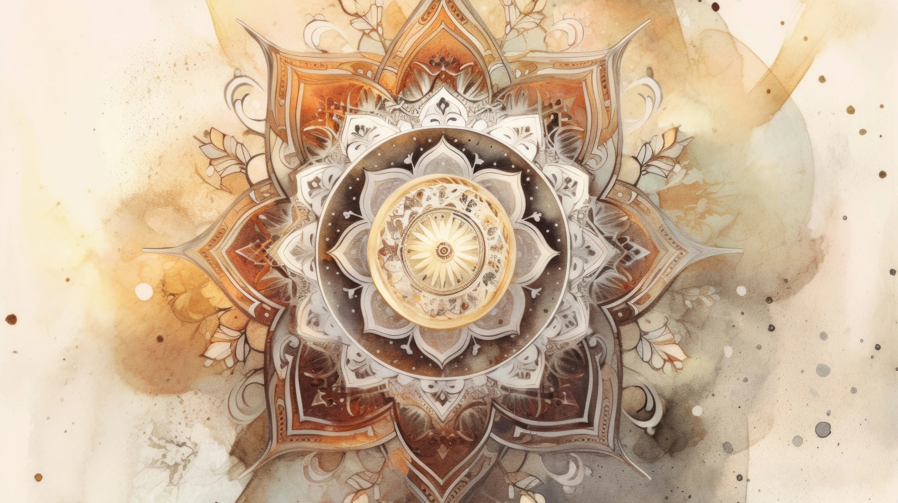 Podgląd wzoru: Prezentacja całego wzoru fototapety o nazwie Watercolor Mandala