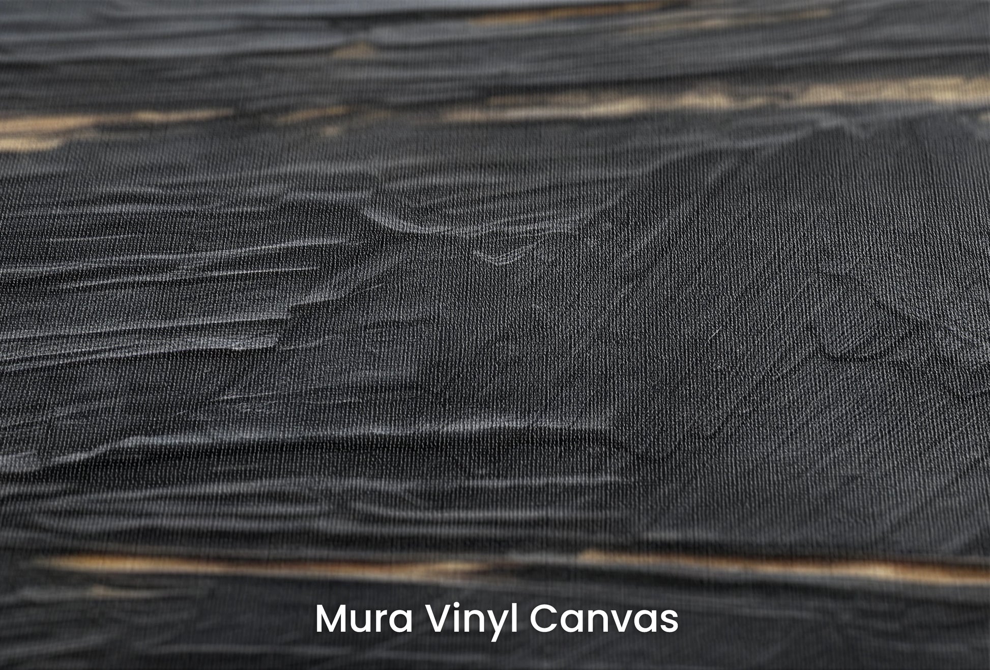 Zbliżenie na artystyczną fototapetę o nazwie Black Gold Elegance na podłożu Mura Vinyl Canvas - faktura naturalnego płótna.