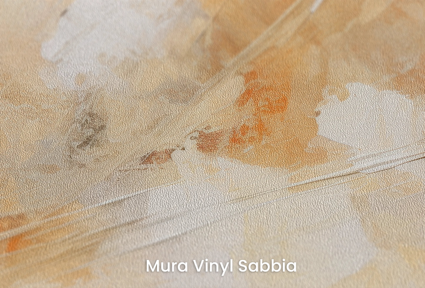 Zbliżenie na artystyczną fototapetę o nazwie Sunrise Abstract na podłożu Mura Vinyl Sabbia struktura grubego ziarna piasku.