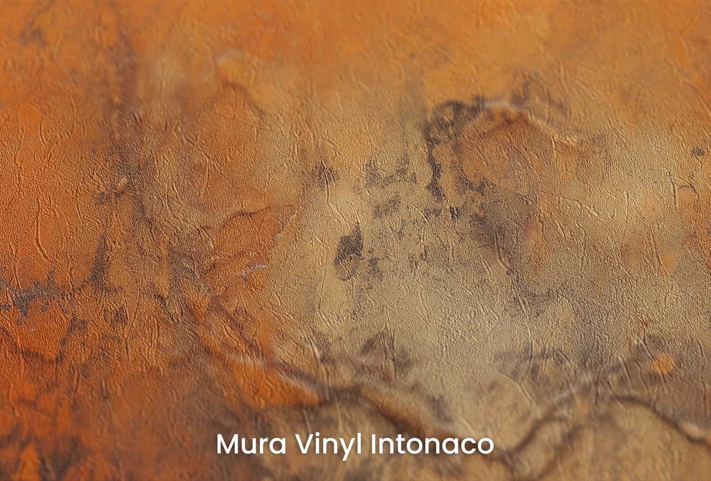Zbliżenie na artystyczną fototapetę o nazwie Lava Flow na podłożu Mura Vinyl Intonaco - struktura tartego tynku.