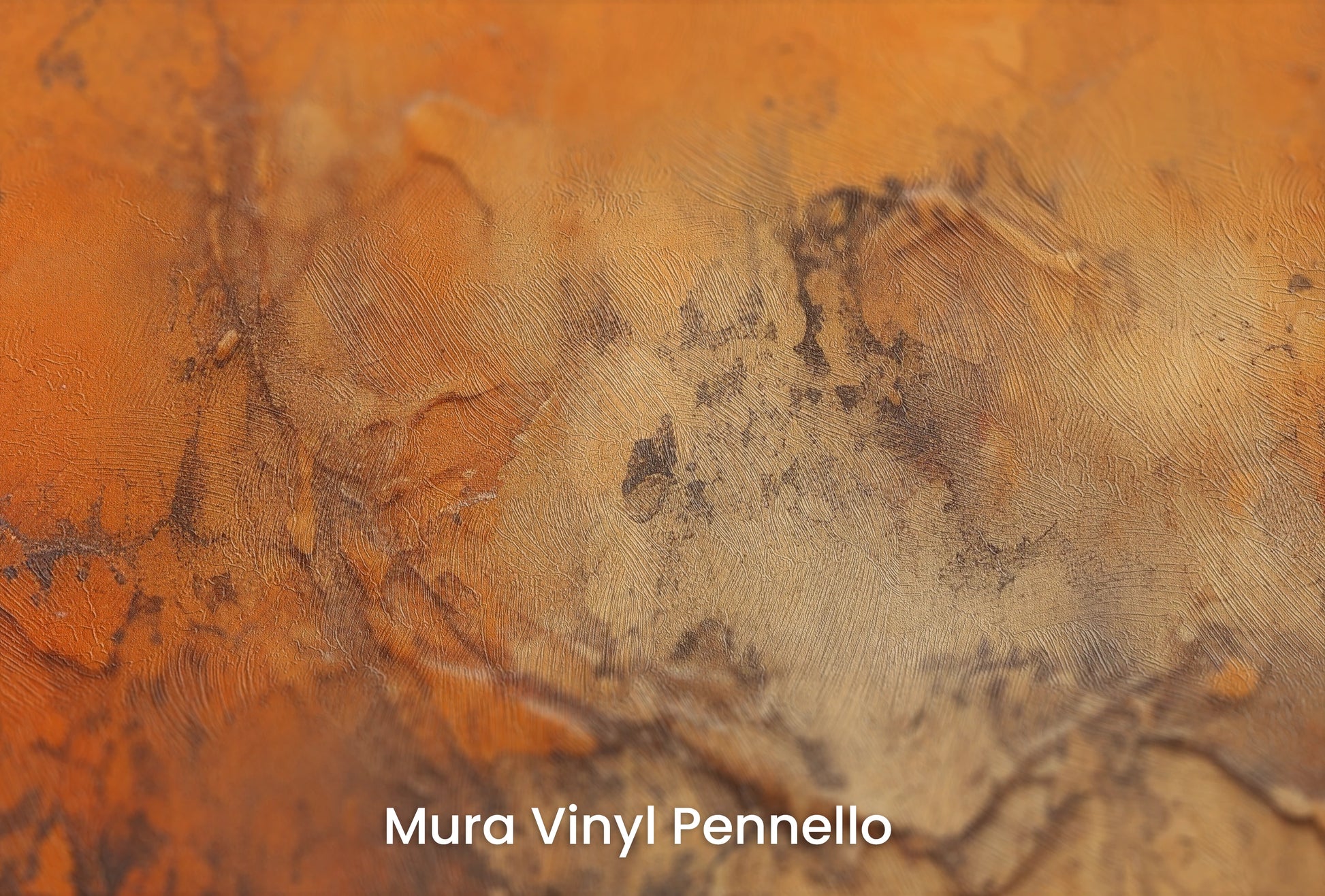 Zbliżenie na artystyczną fototapetę o nazwie Lava Flow na podłożu Mura Vinyl Pennello - faktura pociągnięć pędzla malarskiego.
