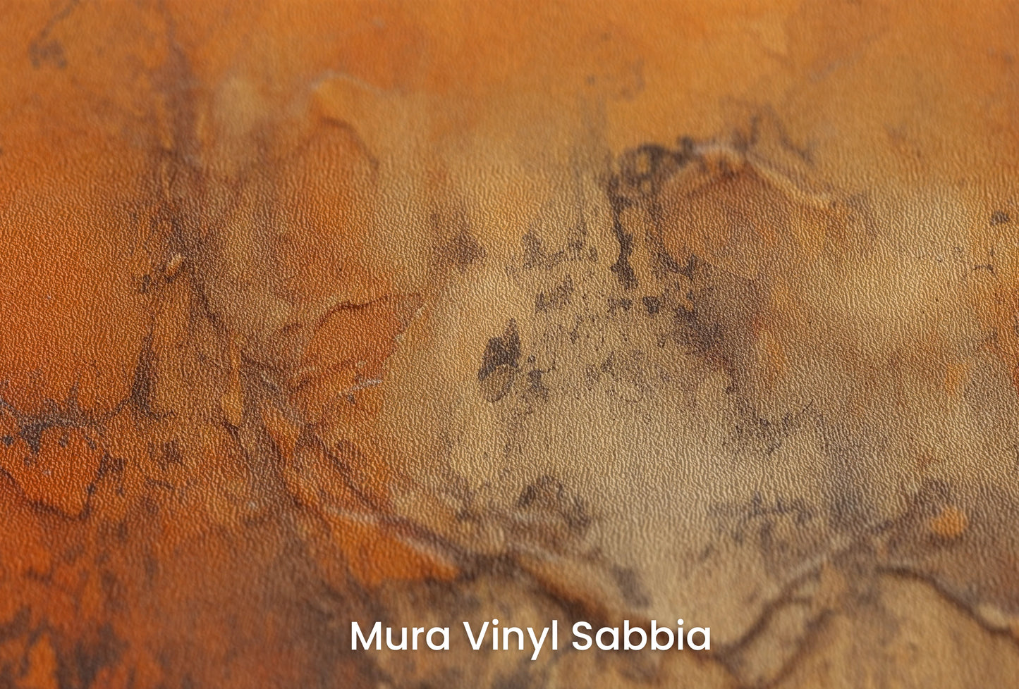 Zbliżenie na artystyczną fototapetę o nazwie Lava Flow na podłożu Mura Vinyl Sabbia struktura grubego ziarna piasku.
