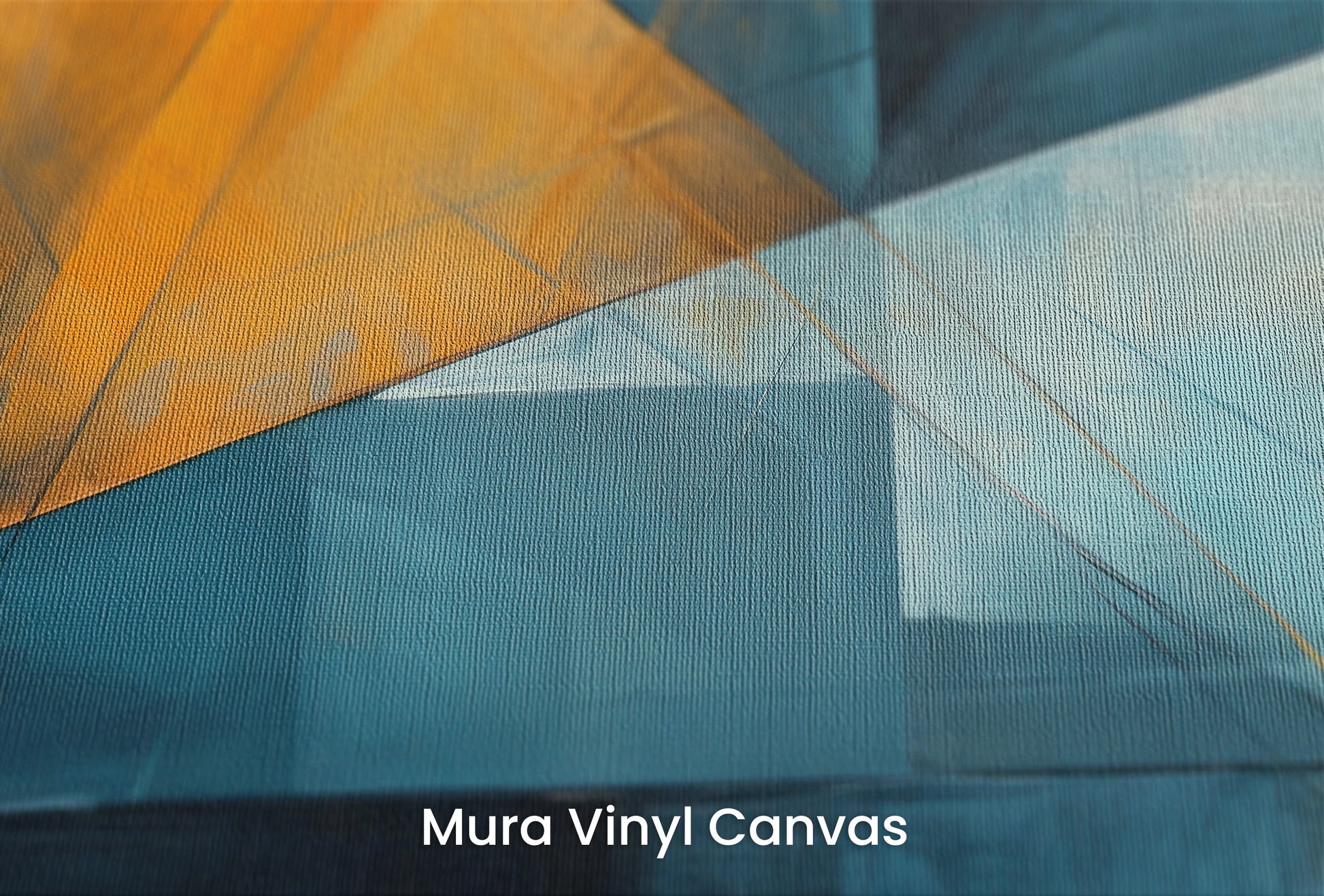Zbliżenie na artystyczną fototapetę o nazwie Citrus Slice na podłożu Mura Vinyl Canvas - faktura naturalnego płótna.