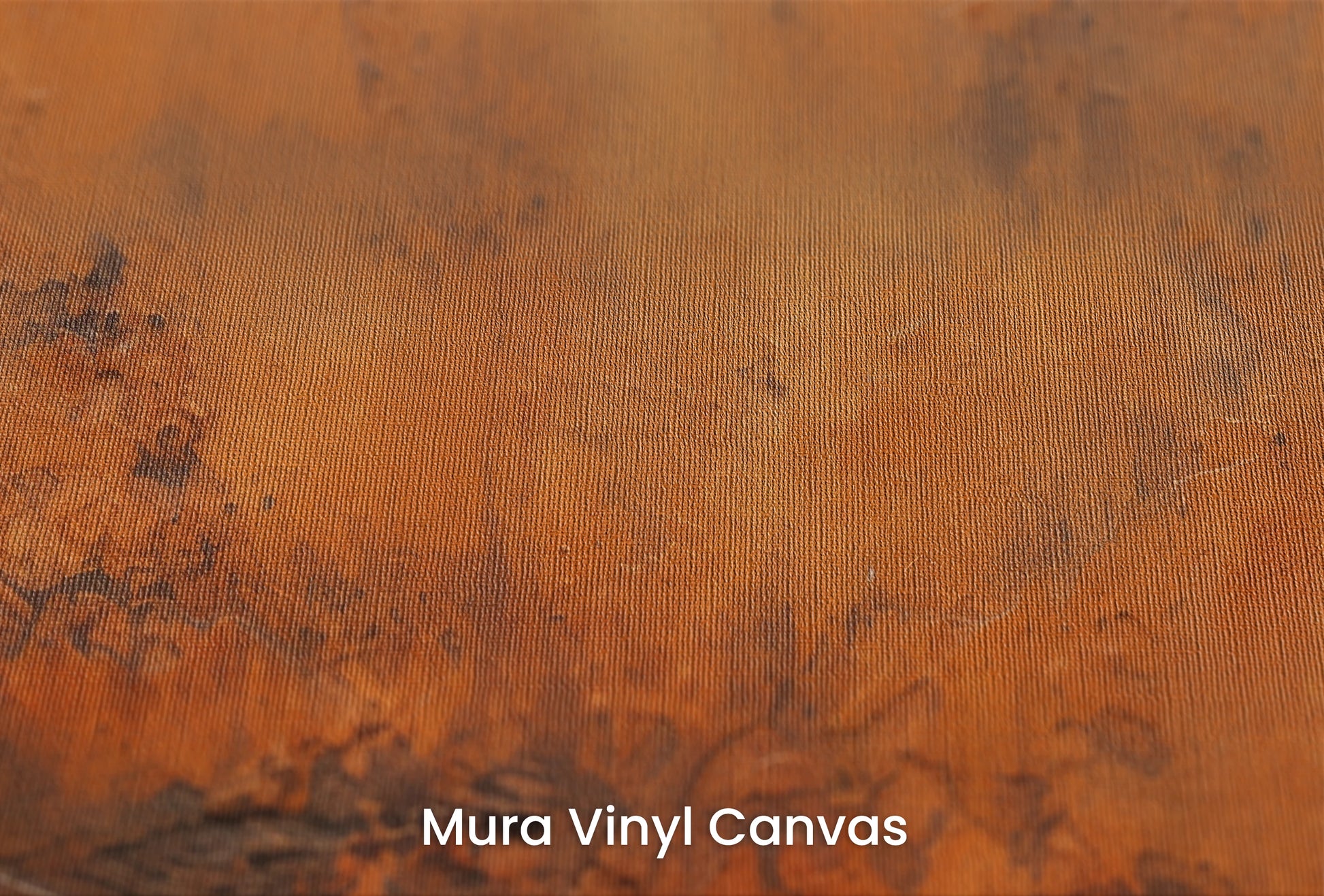 Zbliżenie na artystyczną fototapetę o nazwie Rustic Copper na podłożu Mura Vinyl Canvas - faktura naturalnego płótna.