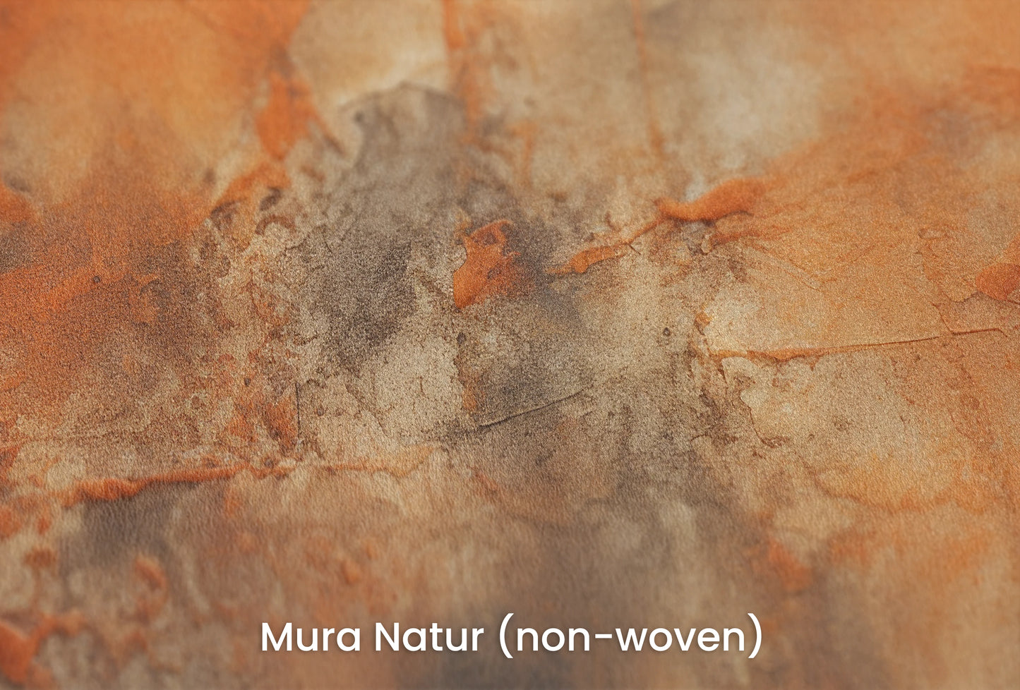 Zbliżenie na artystyczną fototapetę o nazwie Copper Patina na podłożu Mura Natur (non-woven) - naturalne i ekologiczne podłoże.