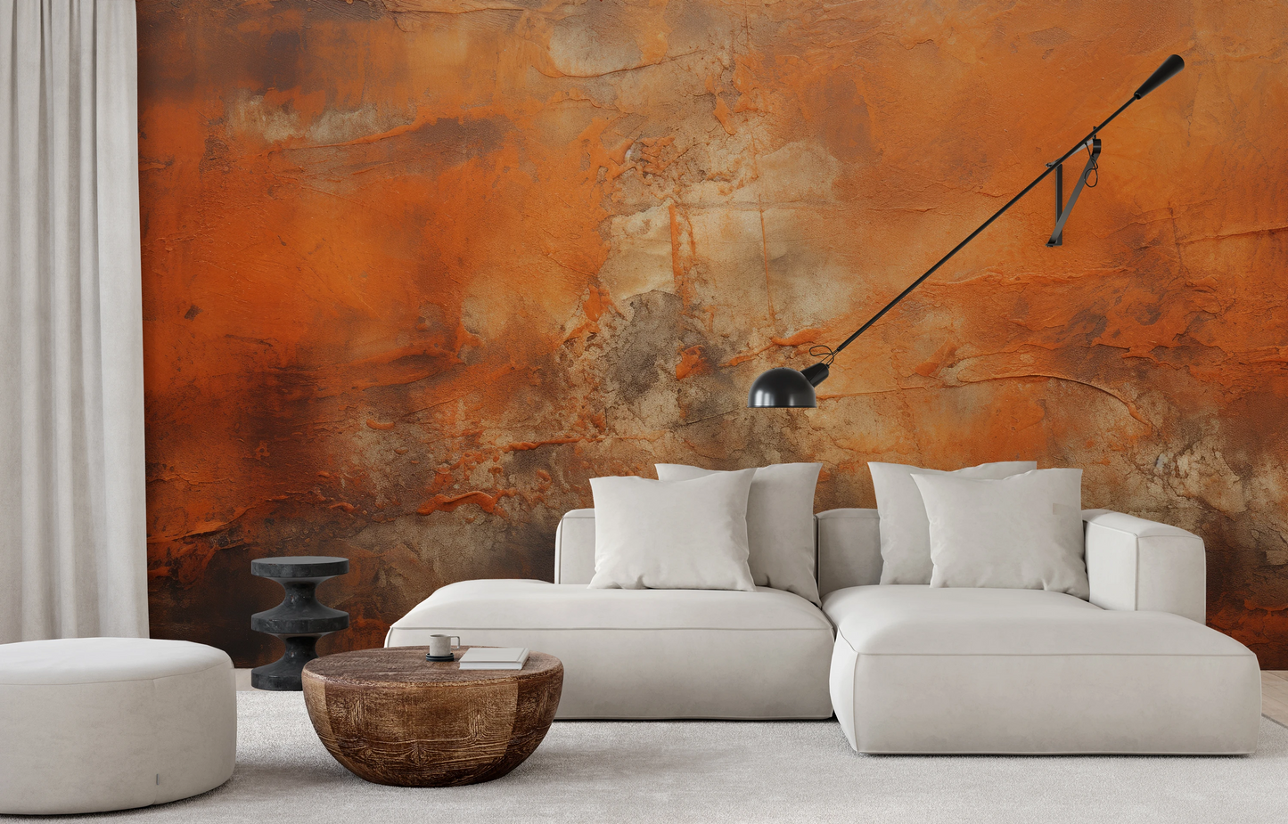 Fototapeta malowana o nazwie Copper Patina pokazana w aranżacji wnętrza.