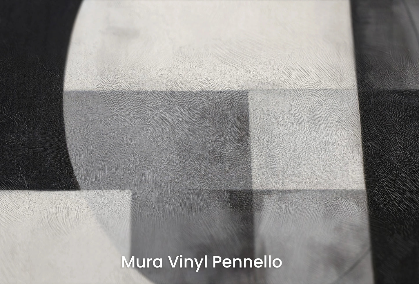 Zbliżenie na artystyczną fototapetę o nazwie Geometric Harmony #3 na podłożu Mura Vinyl Pennello - faktura pociągnięć pędzla malarskiego.