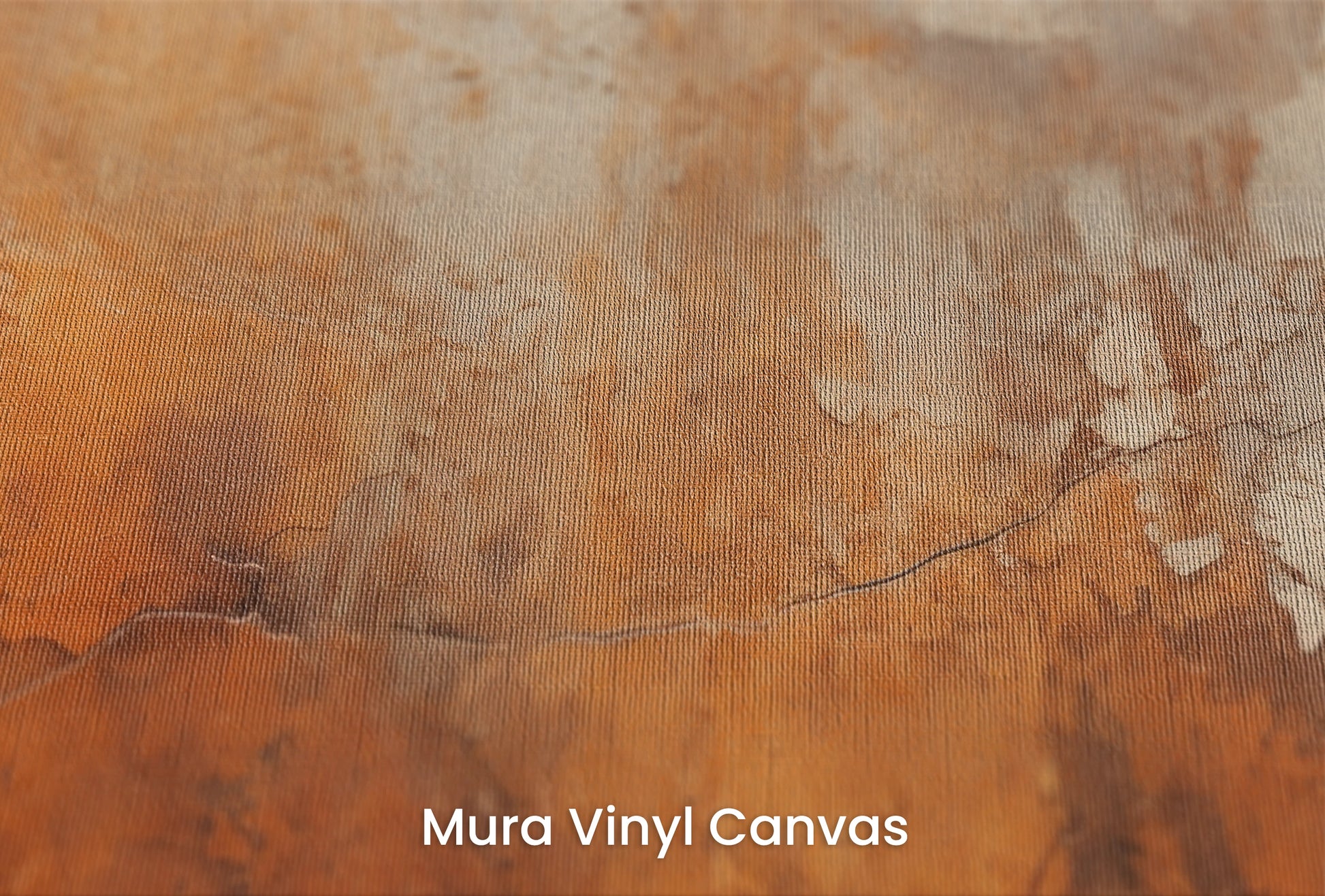Zbliżenie na artystyczną fototapetę o nazwie Amber Mist na podłożu Mura Vinyl Canvas - faktura naturalnego płótna.
