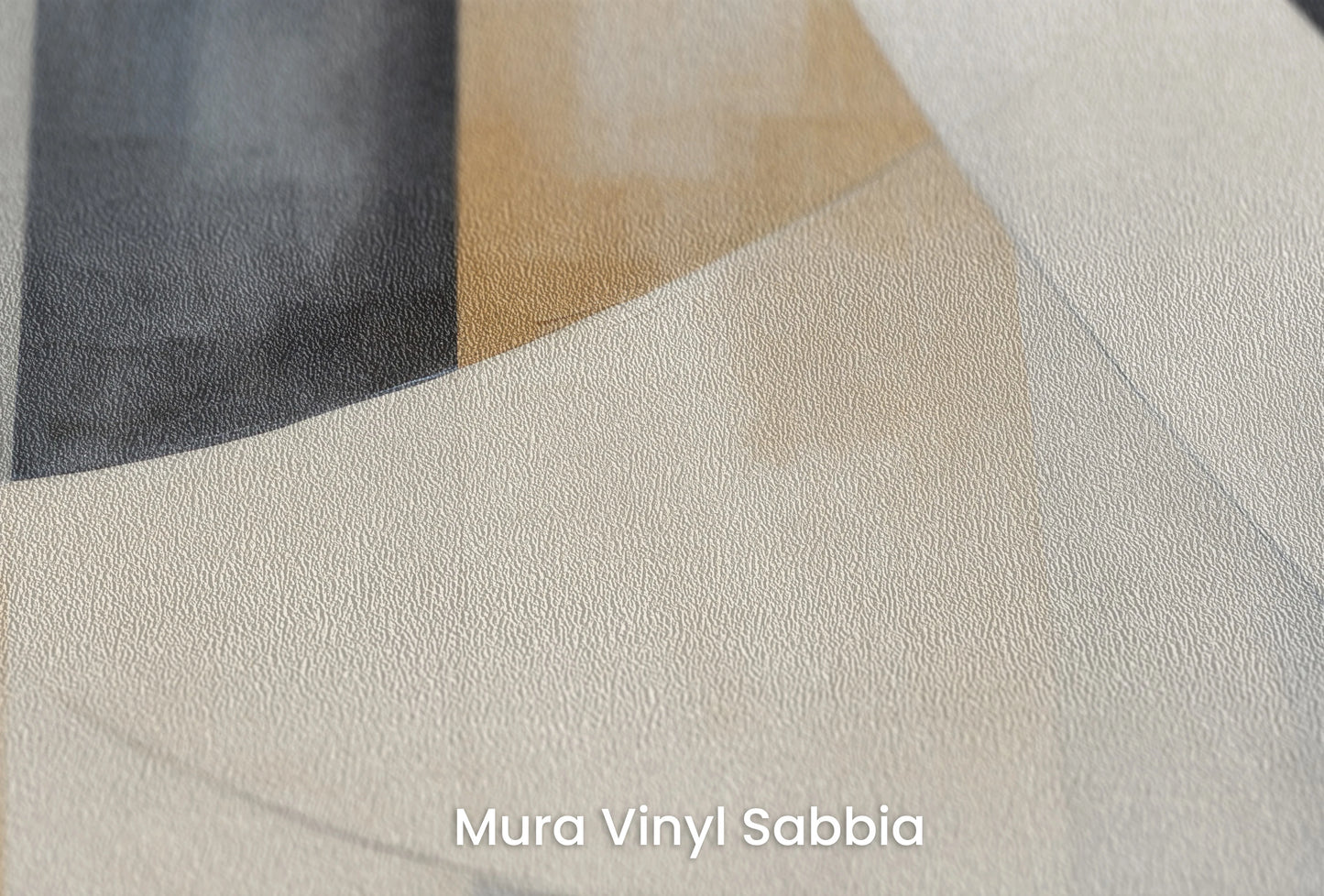 Zbliżenie na artystyczną fototapetę o nazwie Circular Essence na podłożu Mura Vinyl Sabbia struktura grubego ziarna piasku.