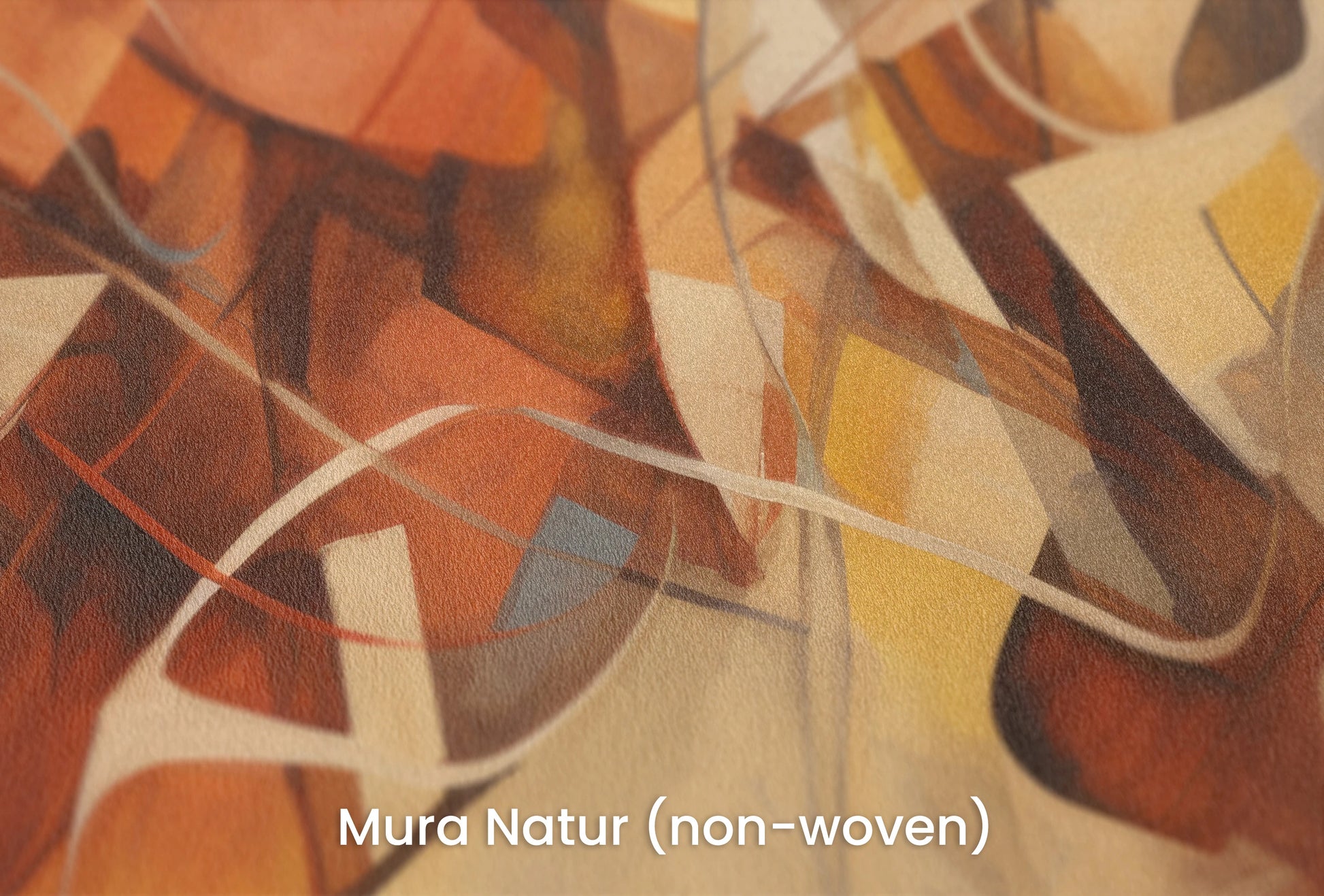 Zbliżenie na artystyczną fototapetę o nazwie Amber Swirl na podłożu Mura Natur (non-woven) - naturalne i ekologiczne podłoże.