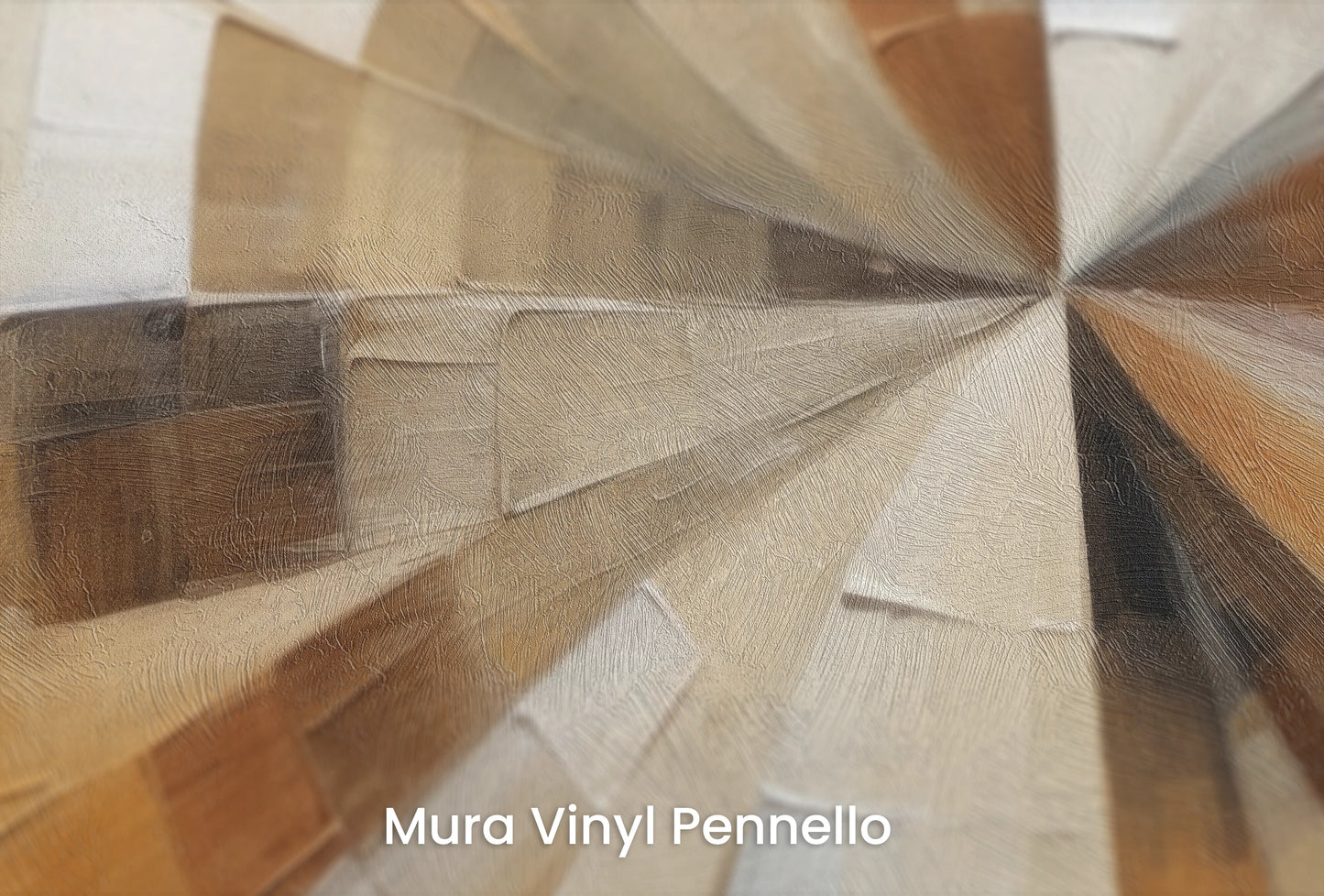 Zbliżenie na artystyczną fototapetę o nazwie Burst of Harmony na podłożu Mura Vinyl Pennello - faktura pociągnięć pędzla malarskiego.