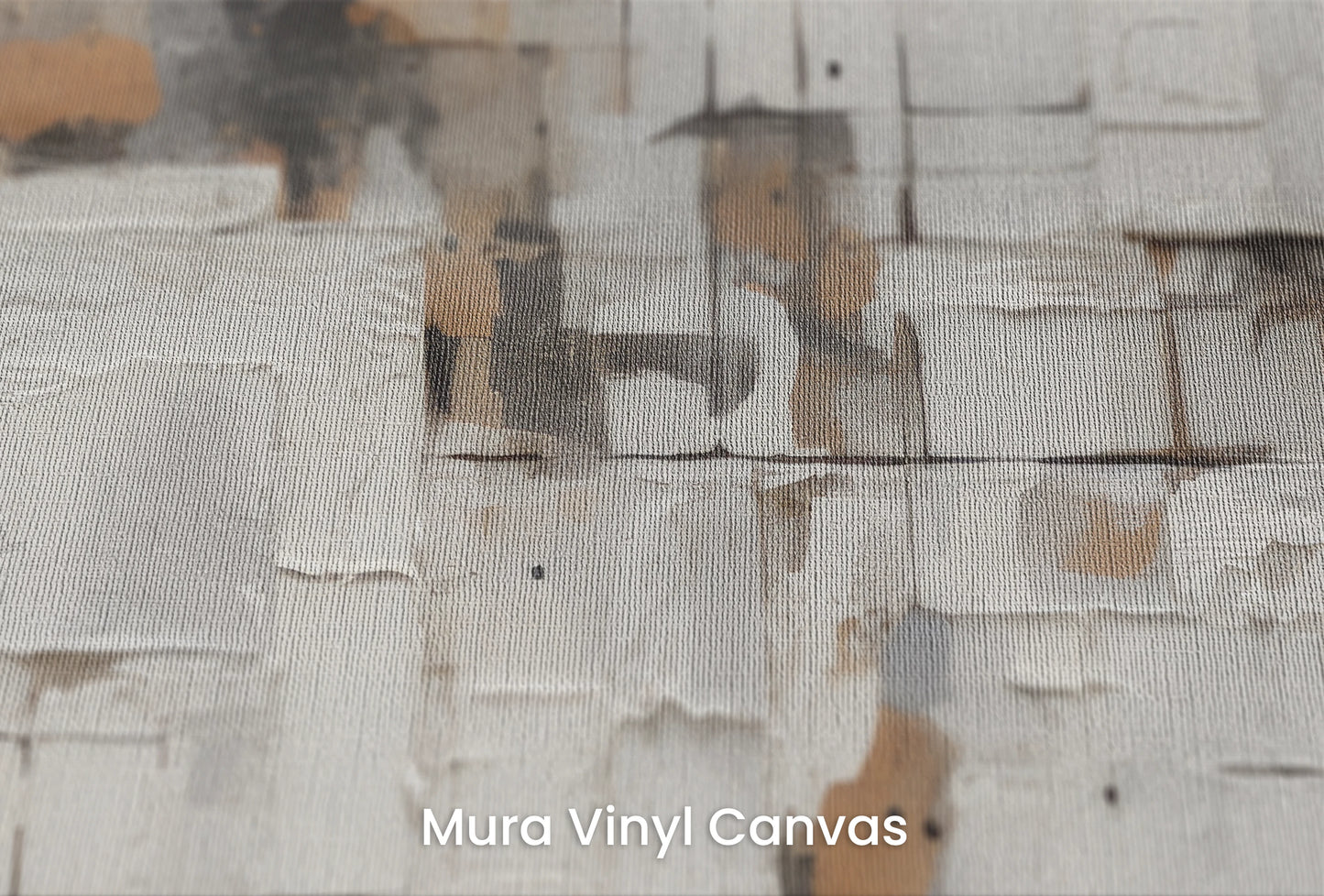 Zbliżenie na artystyczną fototapetę o nazwie Weathered Charm na podłożu Mura Vinyl Canvas - faktura naturalnego płótna.