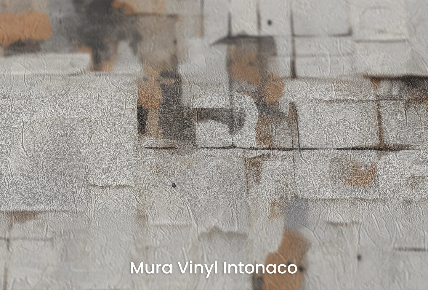 Zbliżenie na artystyczną fototapetę o nazwie Weathered Charm na podłożu Mura Vinyl Intonaco - struktura tartego tynku.