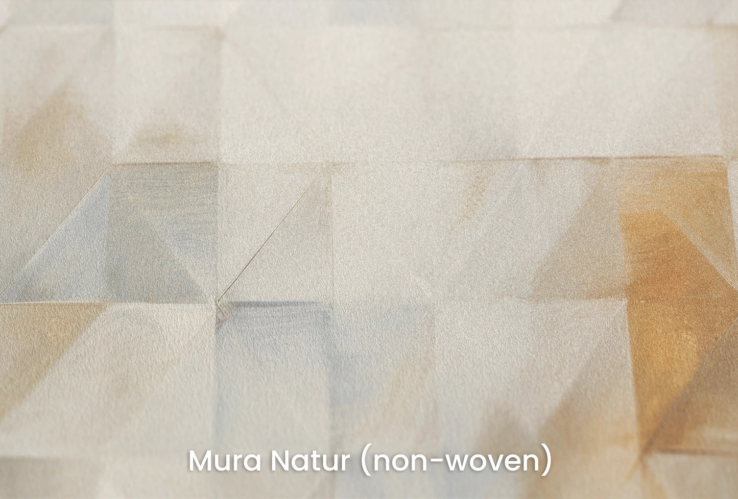 Zbliżenie na artystyczną fototapetę o nazwie Geometric Tranquility na podłożu Mura Natur (non-woven) - naturalne i ekologiczne podłoże.