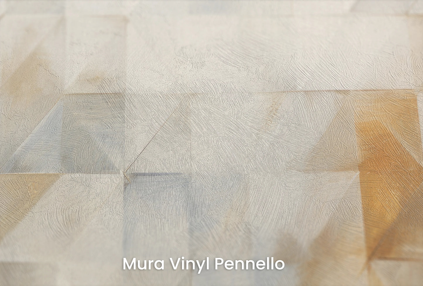 Zbliżenie na artystyczną fototapetę o nazwie Geometric Tranquility na podłożu Mura Vinyl Pennello - faktura pociągnięć pędzla malarskiego.