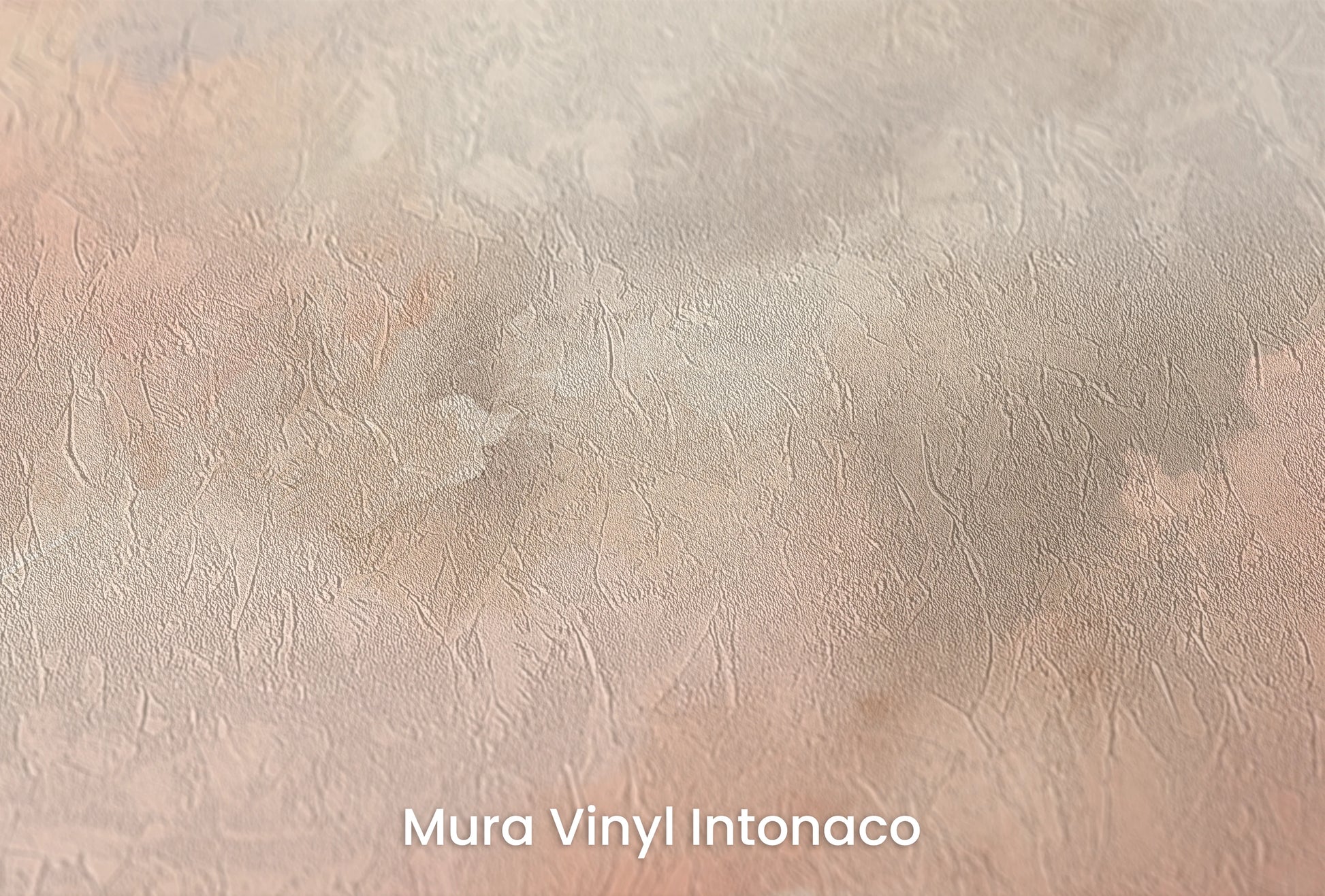 Zbliżenie na artystyczną fototapetę o nazwie Soft Mornings na podłożu Mura Vinyl Intonaco - struktura tartego tynku.