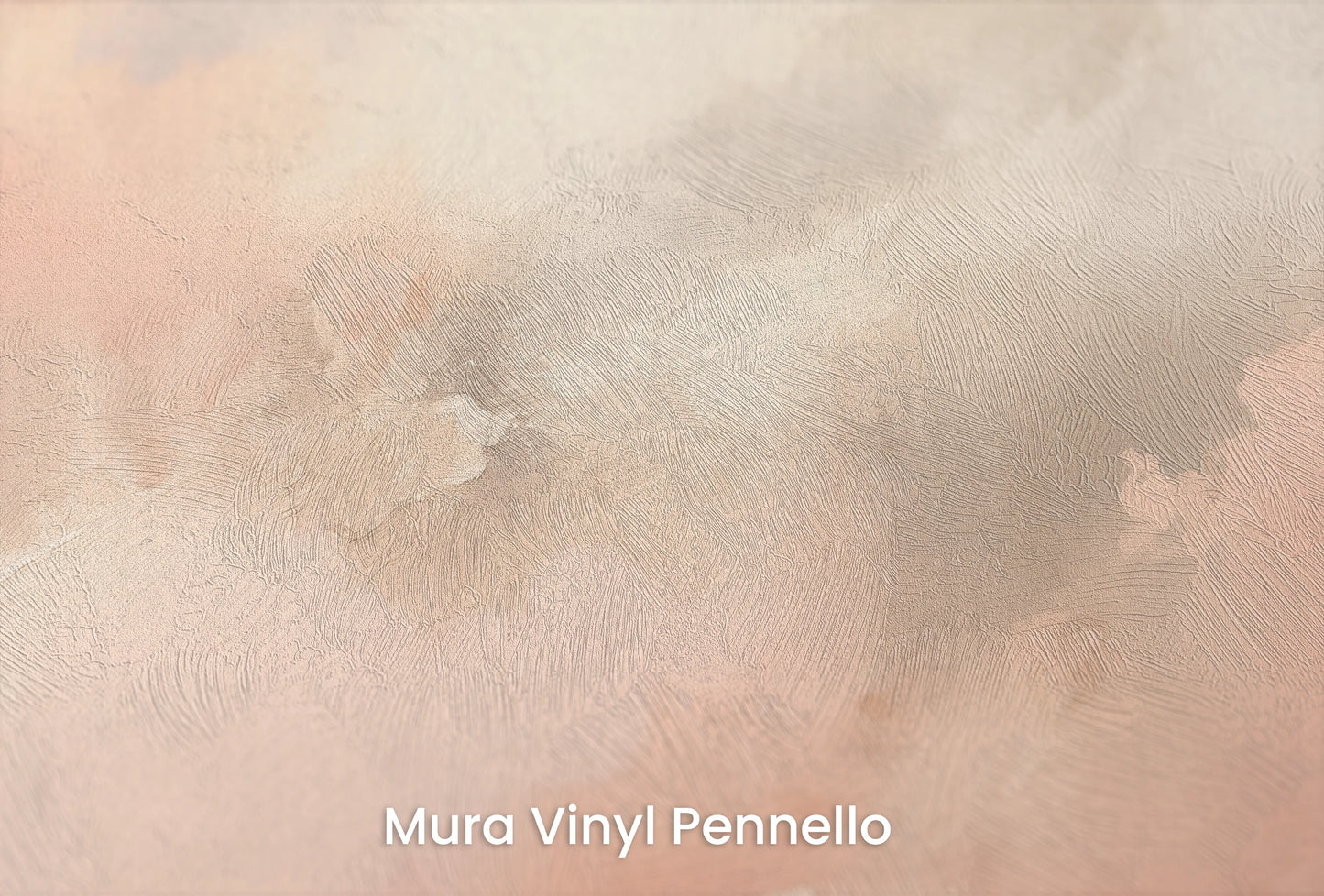 Zbliżenie na artystyczną fototapetę o nazwie Soft Mornings na podłożu Mura Vinyl Pennello - faktura pociągnięć pędzla malarskiego.