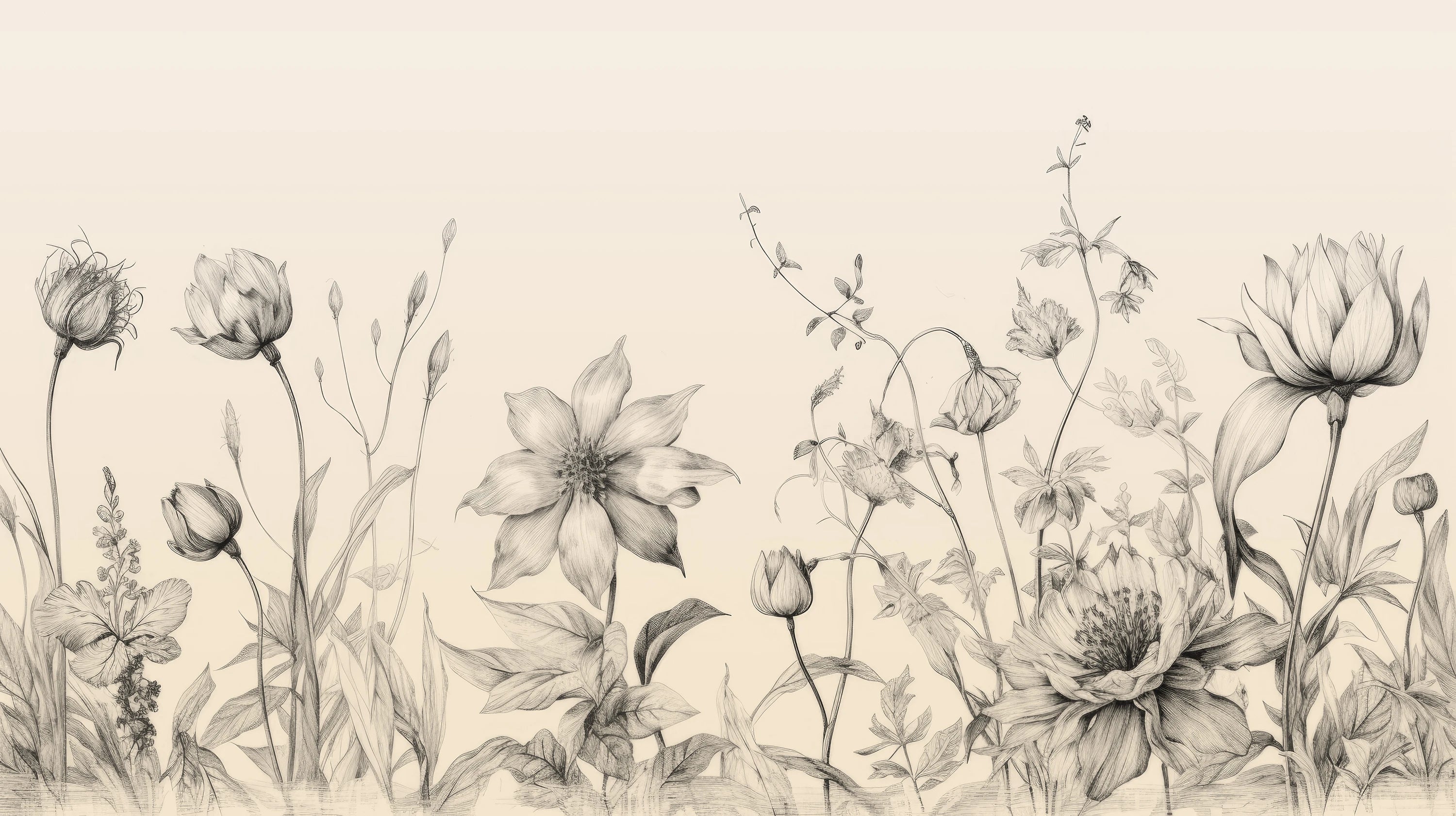 Mustervorschau: Prezentacja całego wzoru fototapety o nazwie Botanical Study