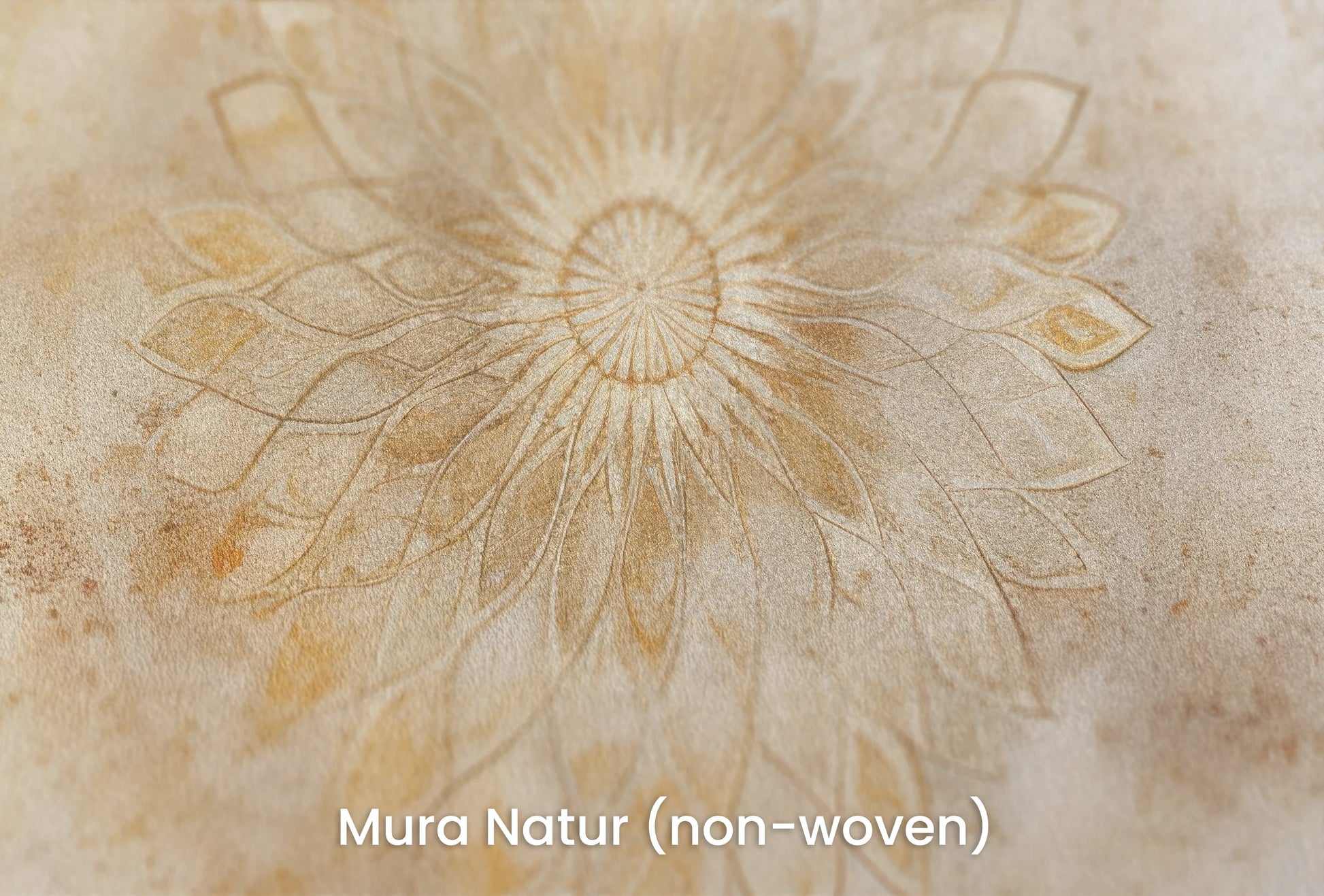 Zbliżenie na artystyczną fototapetę o nazwie Subtle Sunburst na podłożu Mura Natur (non-woven) - naturalne i ekologiczne podłoże.