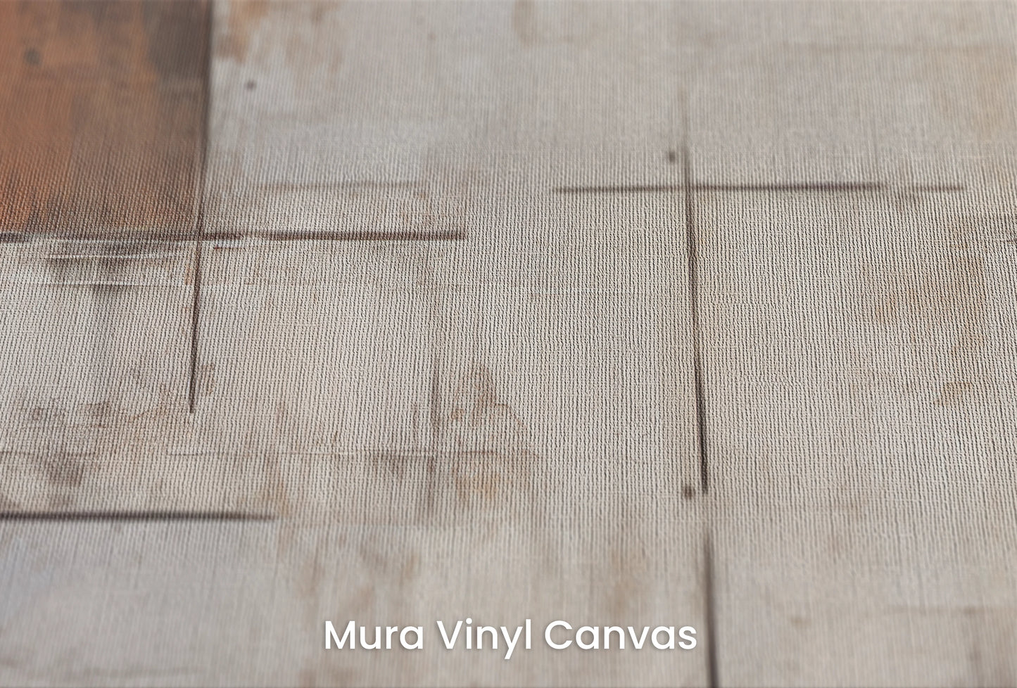 Zbliżenie na artystyczną fototapetę o nazwie Whitewash Elegance na podłożu Mura Vinyl Canvas - faktura naturalnego płótna.