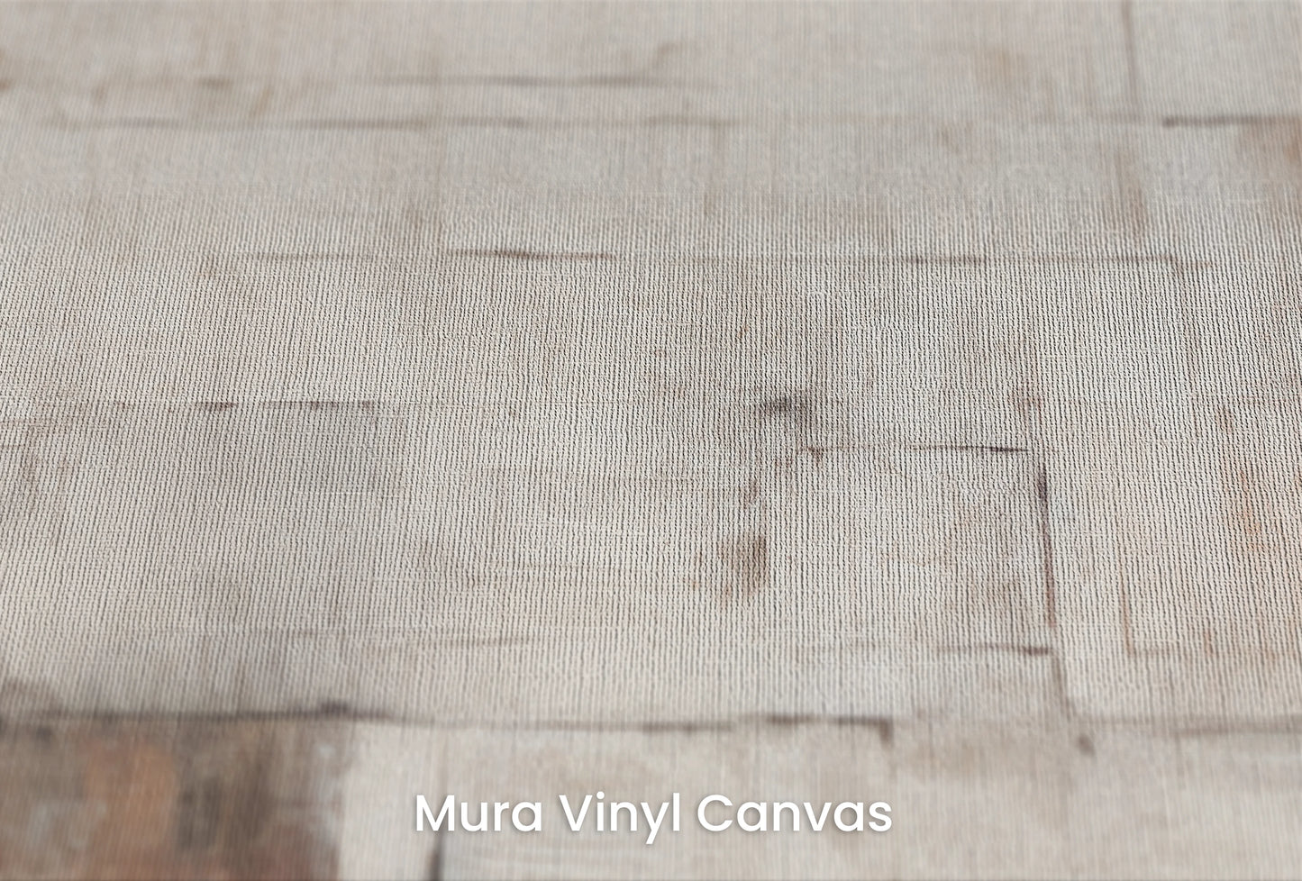 Zbliżenie na artystyczną fototapetę o nazwie Muted Fresco na podłożu Mura Vinyl Canvas - faktura naturalnego płótna.