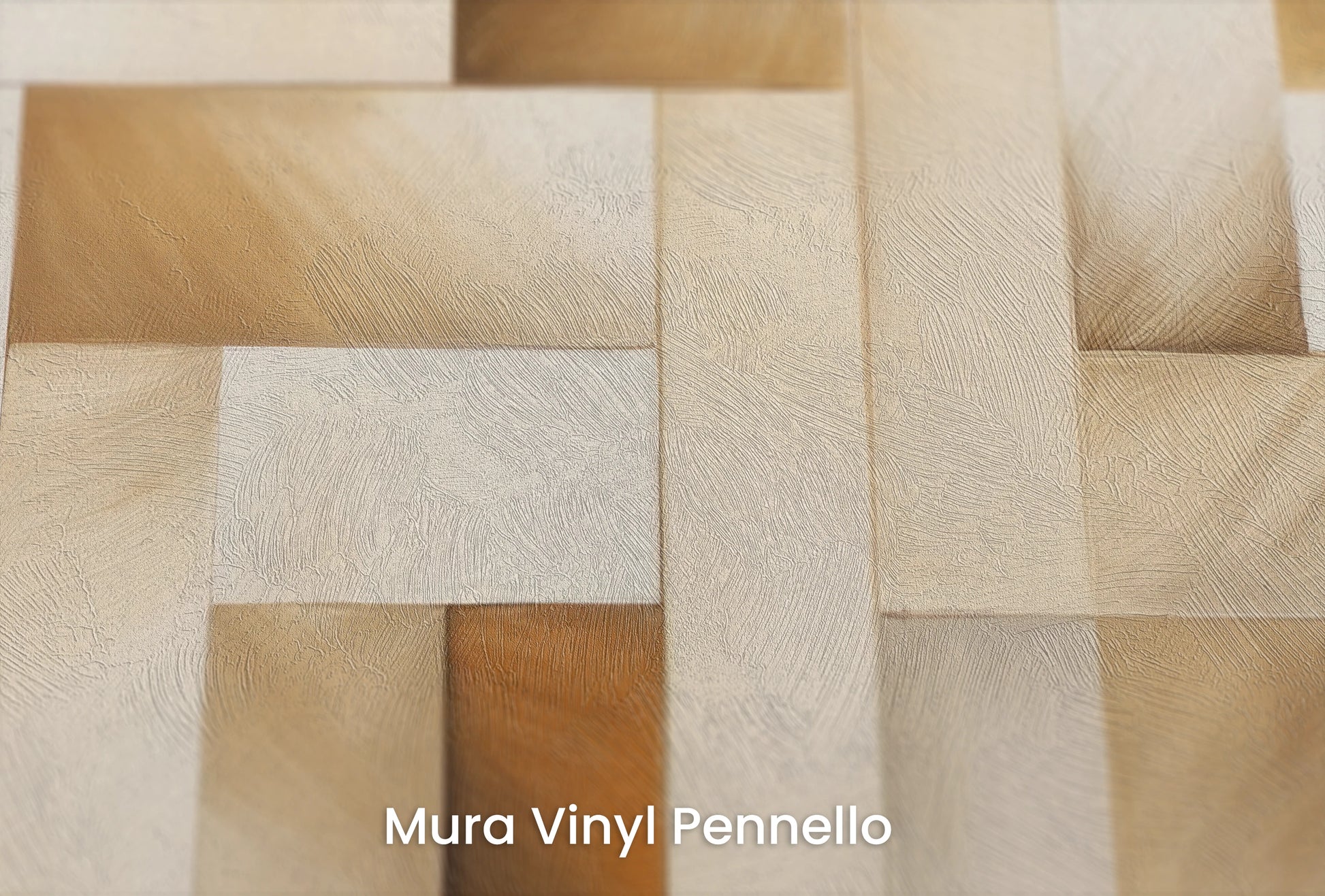 Zbliżenie na artystyczną fototapetę o nazwie Triangular Fade na podłożu Mura Vinyl Pennello - faktura pociągnięć pędzla malarskiego.