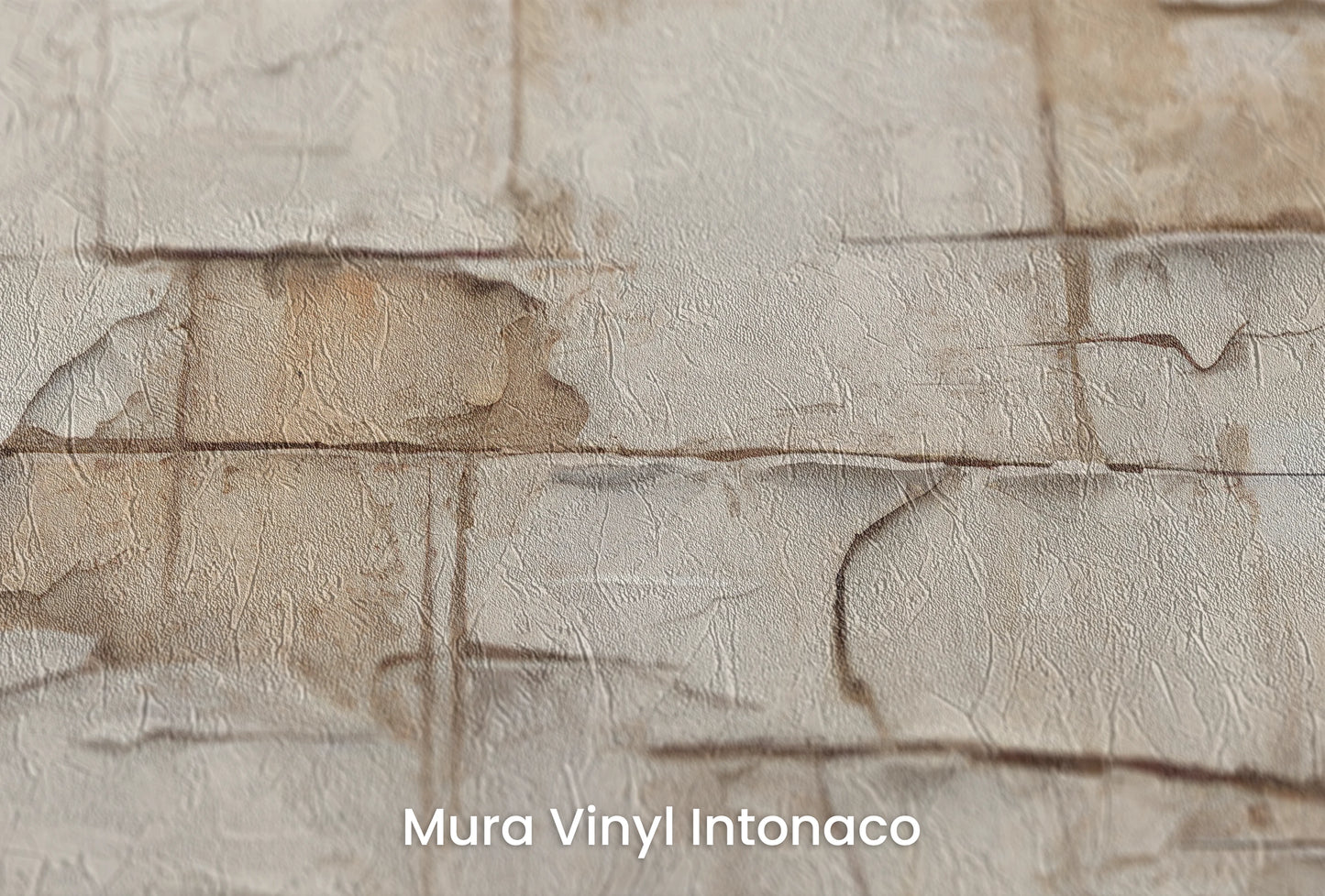 Zbliżenie na artystyczną fototapetę o nazwie Cracked Elegance na podłożu Mura Vinyl Intonaco - struktura tartego tynku.