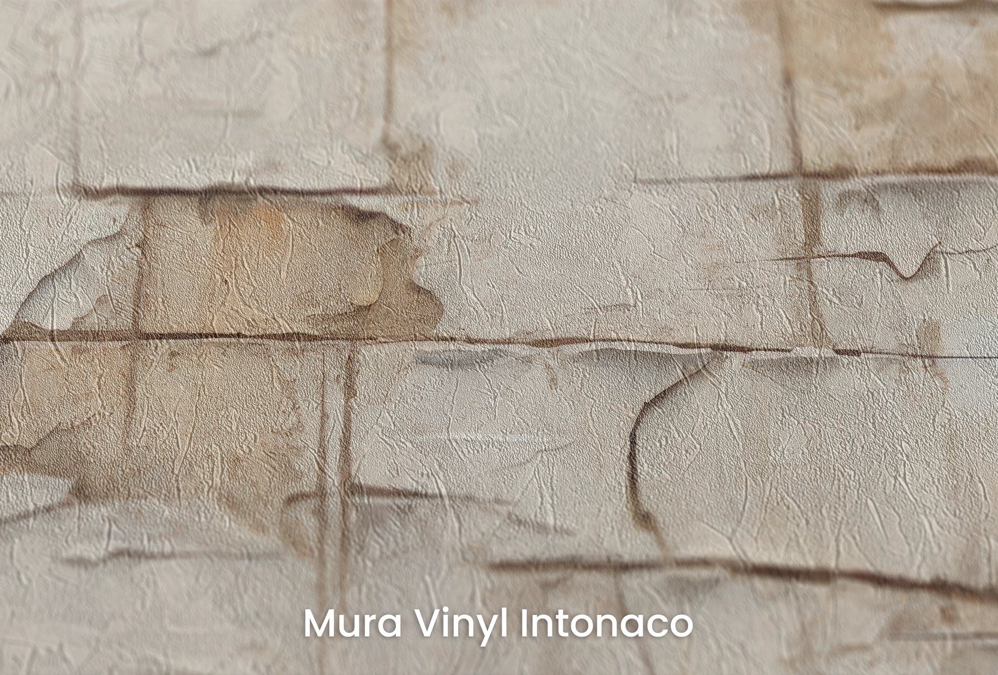 Zbliżenie na artystyczną fototapetę o nazwie Cracked Elegance na podłożu Mura Vinyl Intonaco - struktura tartego tynku.