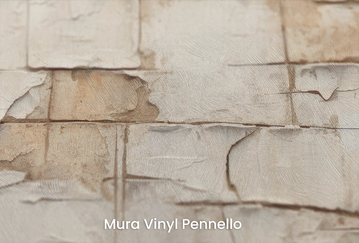 Zbliżenie na artystyczną fototapetę o nazwie Cracked Elegance na podłożu Mura Vinyl Pennello - faktura pociągnięć pędzla malarskiego.