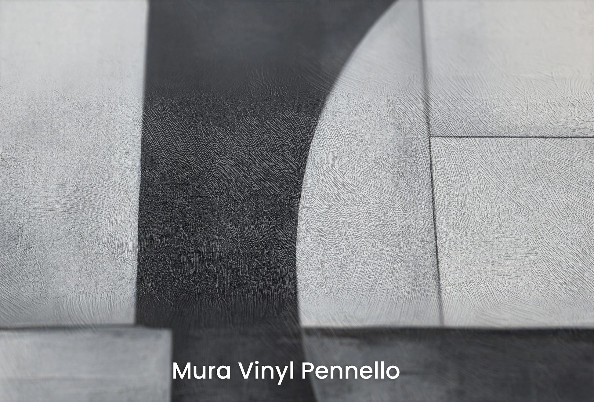 Zbliżenie na artystyczną fototapetę o nazwie Geometric Harmony #2 na podłożu Mura Vinyl Pennello - faktura pociągnięć pędzla malarskiego.