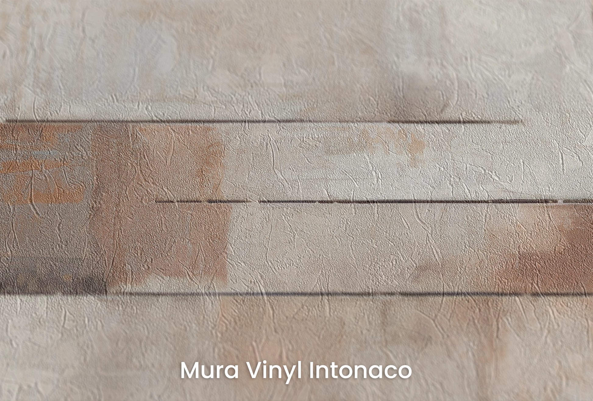 Zbliżenie na artystyczną fototapetę o nazwie Rustic Modernity na podłożu Mura Vinyl Intonaco - struktura tartego tynku.