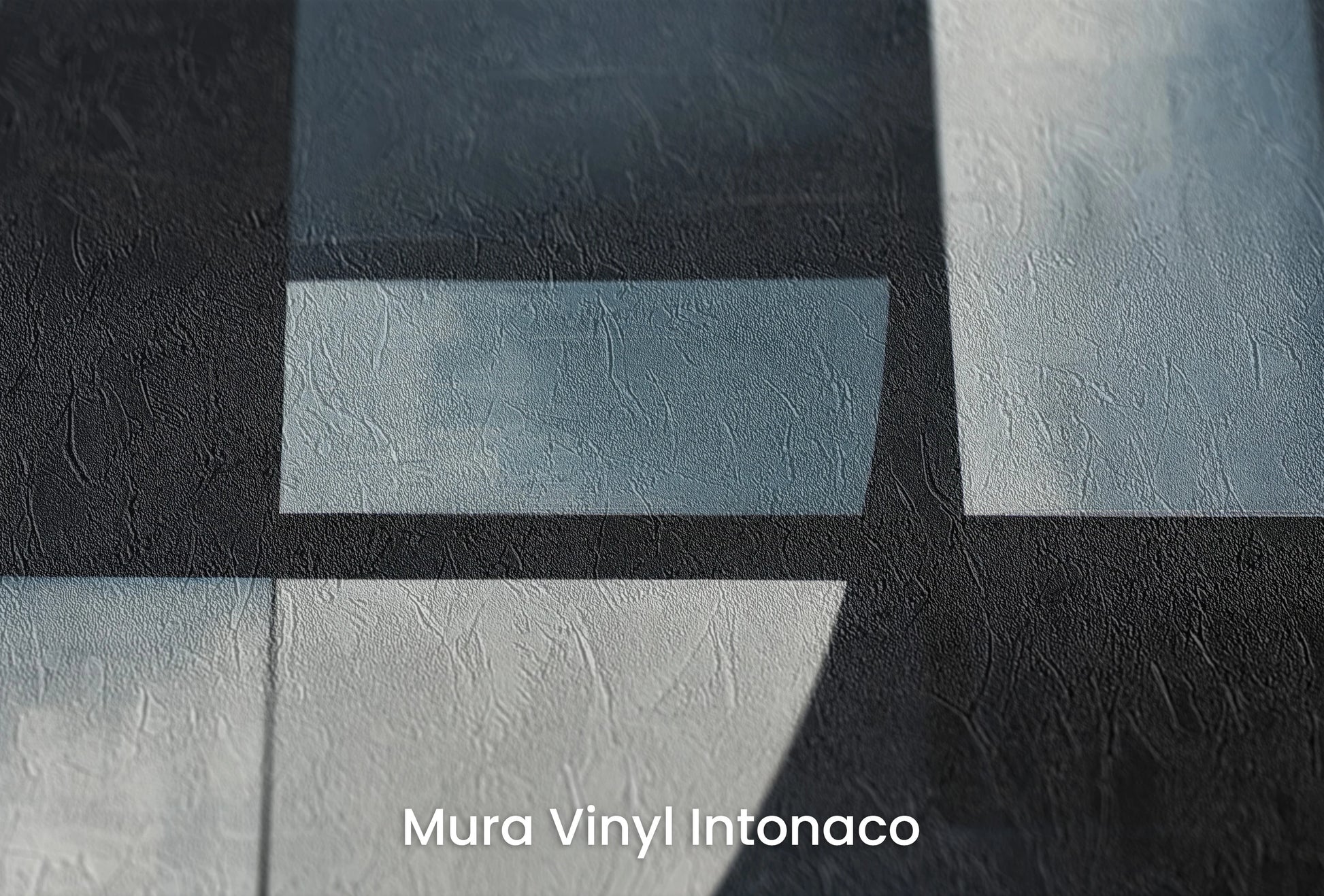 Zbliżenie na artystyczną fototapetę o nazwie Lunar Contrast #3 na podłożu Mura Vinyl Intonaco - struktura tartego tynku.