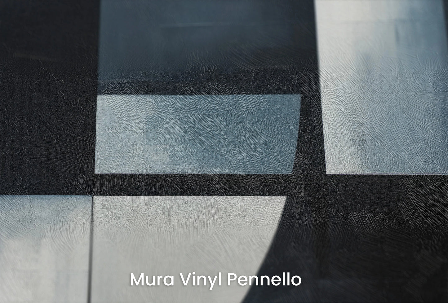 Zbliżenie na artystyczną fototapetę o nazwie Lunar Contrast #3 na podłożu Mura Vinyl Pennello - faktura pociągnięć pędzla malarskiego.