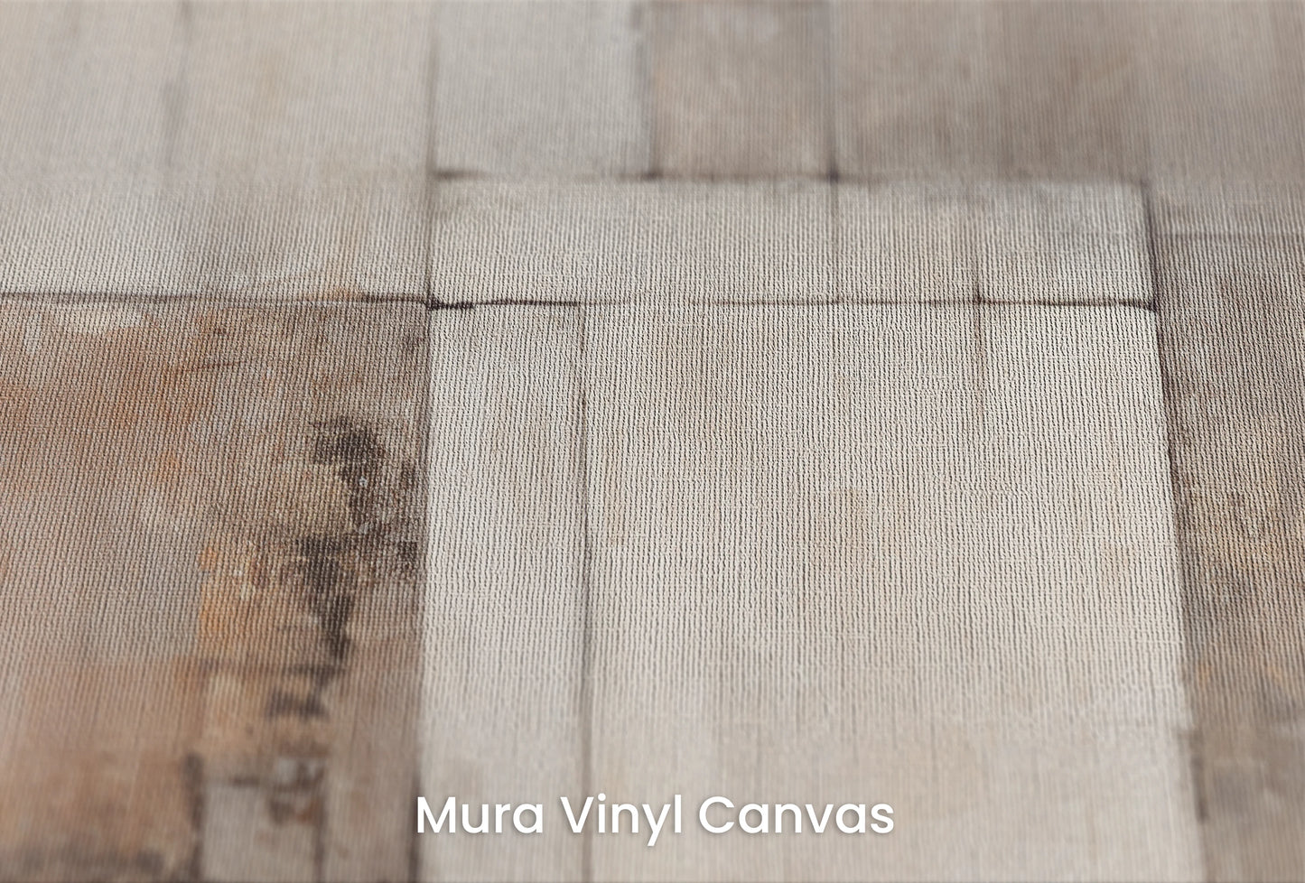 Zbliżenie na artystyczną fototapetę o nazwie Sepia Toned Collage na podłożu Mura Vinyl Canvas - faktura naturalnego płótna.