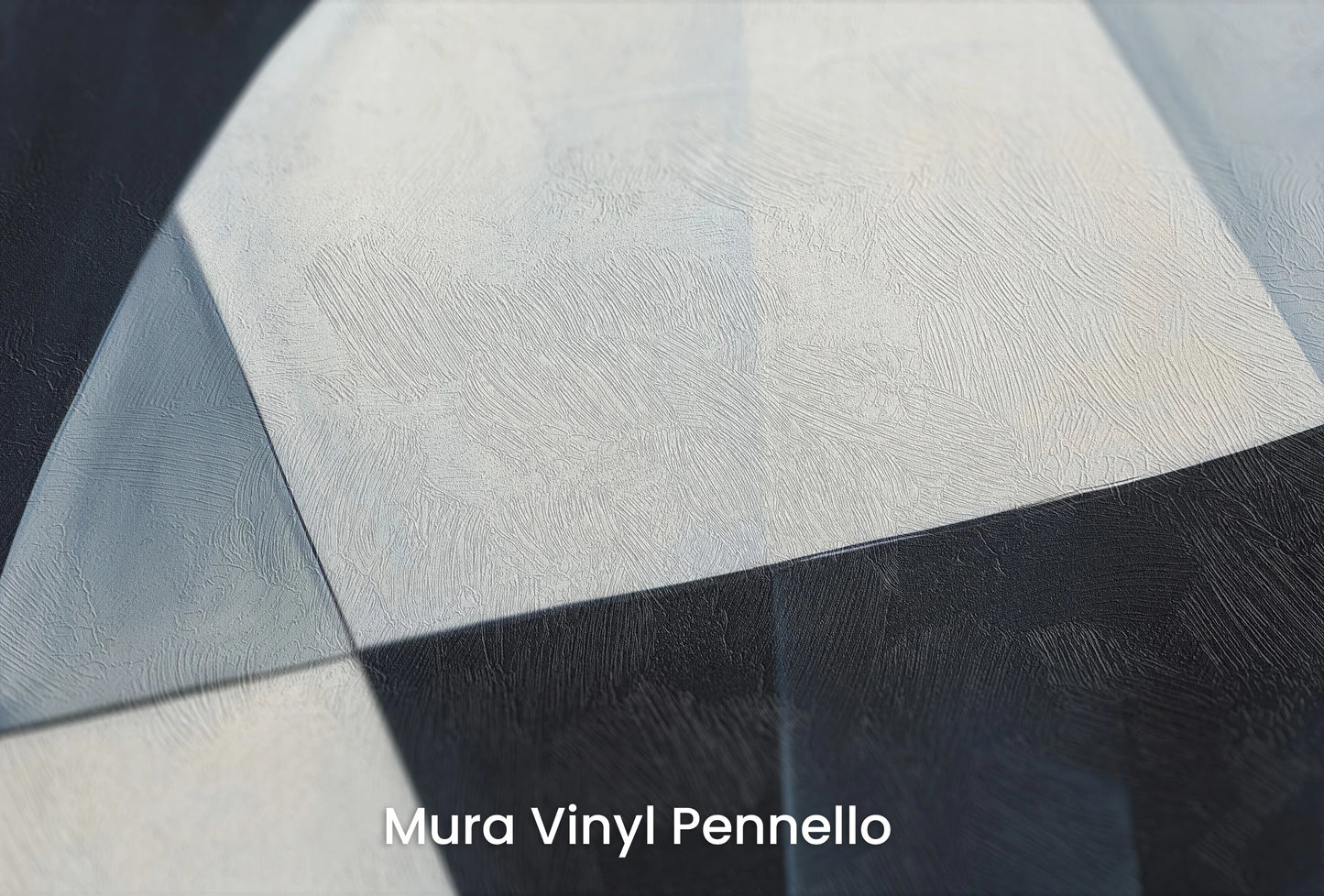 Zbliżenie na artystyczną fototapetę o nazwie Crescent Harmony #2 na podłożu Mura Vinyl Pennello - faktura pociągnięć pędzla malarskiego.