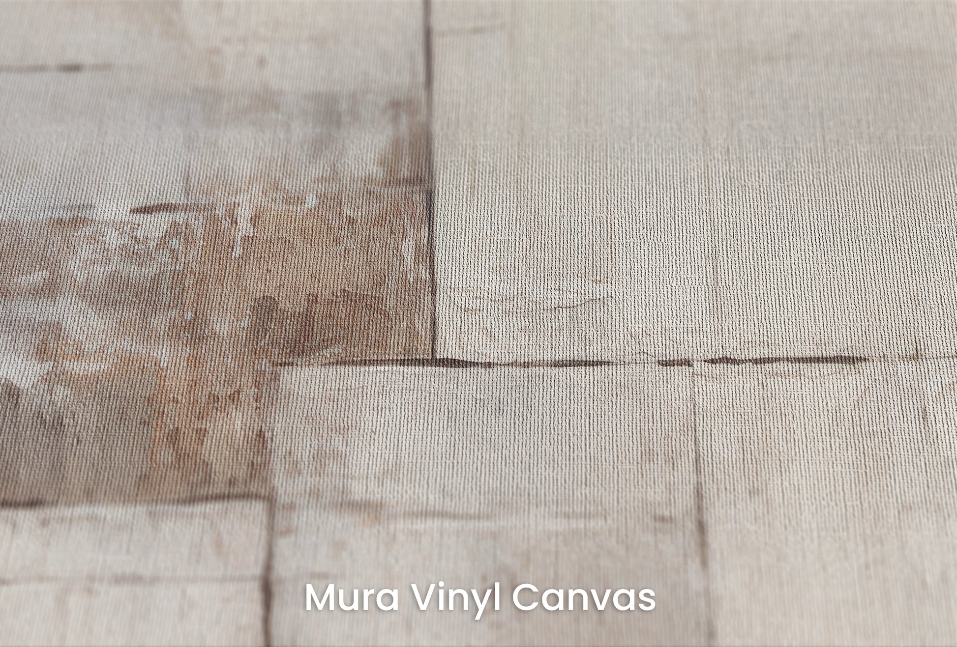Zbliżenie na artystyczną fototapetę o nazwie Ivory Composition na podłożu Mura Vinyl Canvas - faktura naturalnego płótna.
