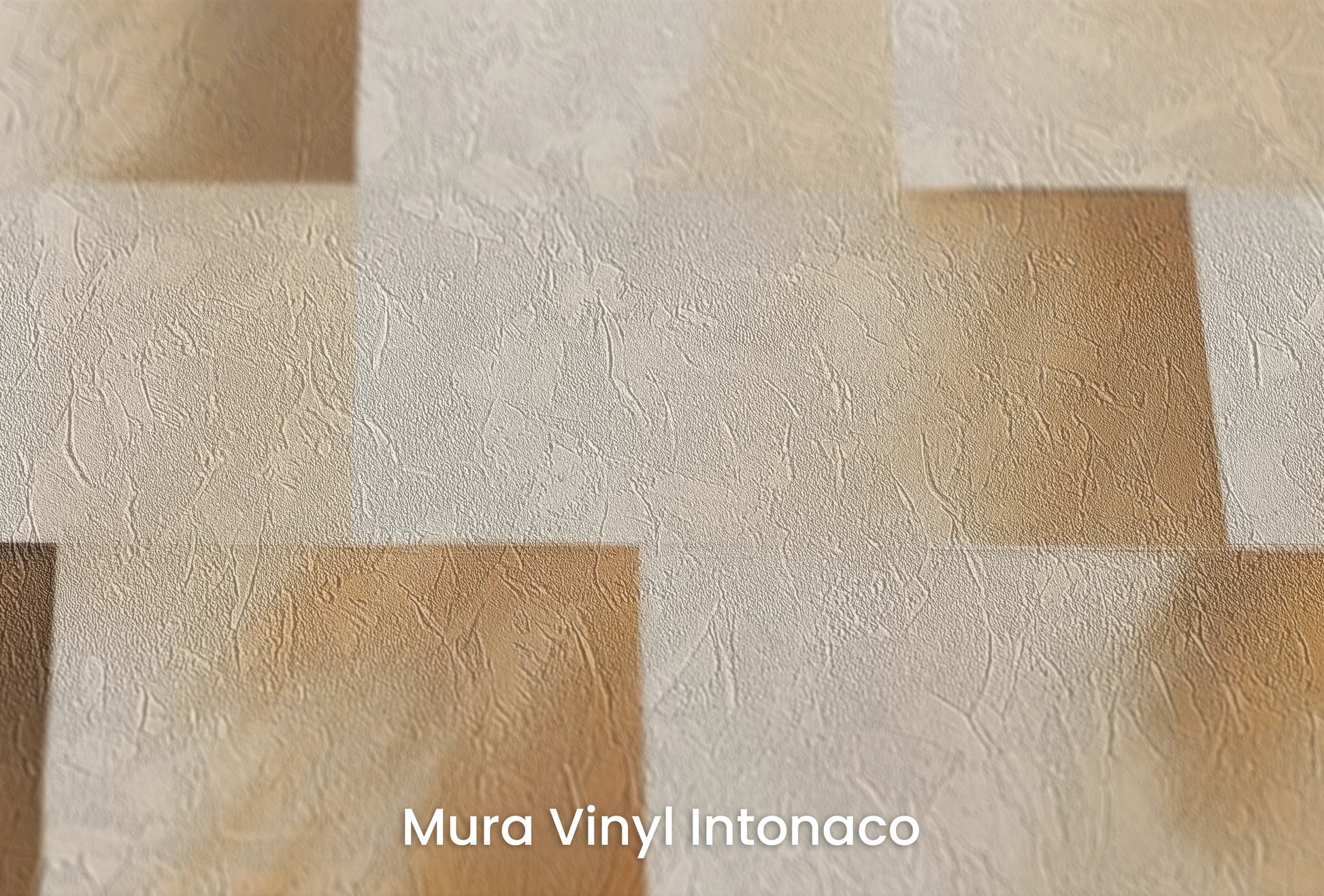 Zbliżenie na artystyczną fototapetę o nazwie Beige Bricks na podłożu Mura Vinyl Intonaco - struktura tartego tynku.