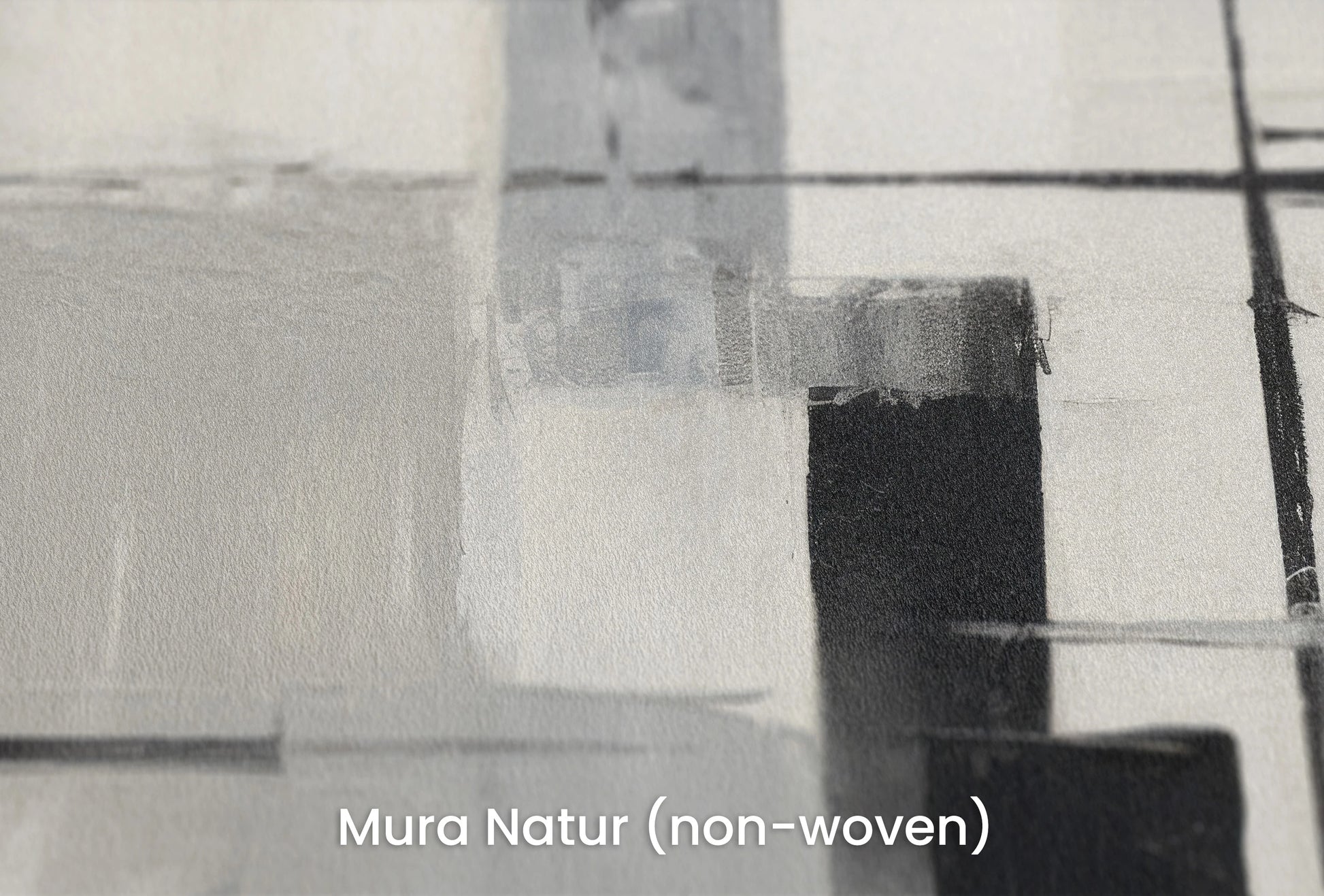 Zbliżenie na artystyczną fototapetę o nazwie Structured Silence na podłożu Mura Natur (non-woven) - naturalne i ekologiczne podłoże.
