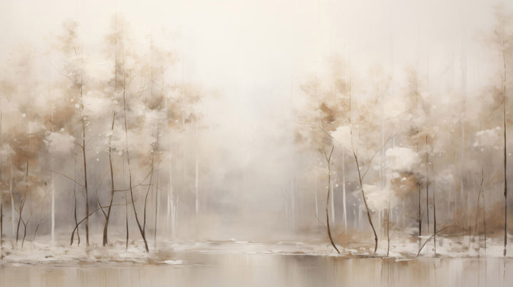 Prezentacja całego wzoru fototapety o nazwie SOFT WINTER GLOW MURAL